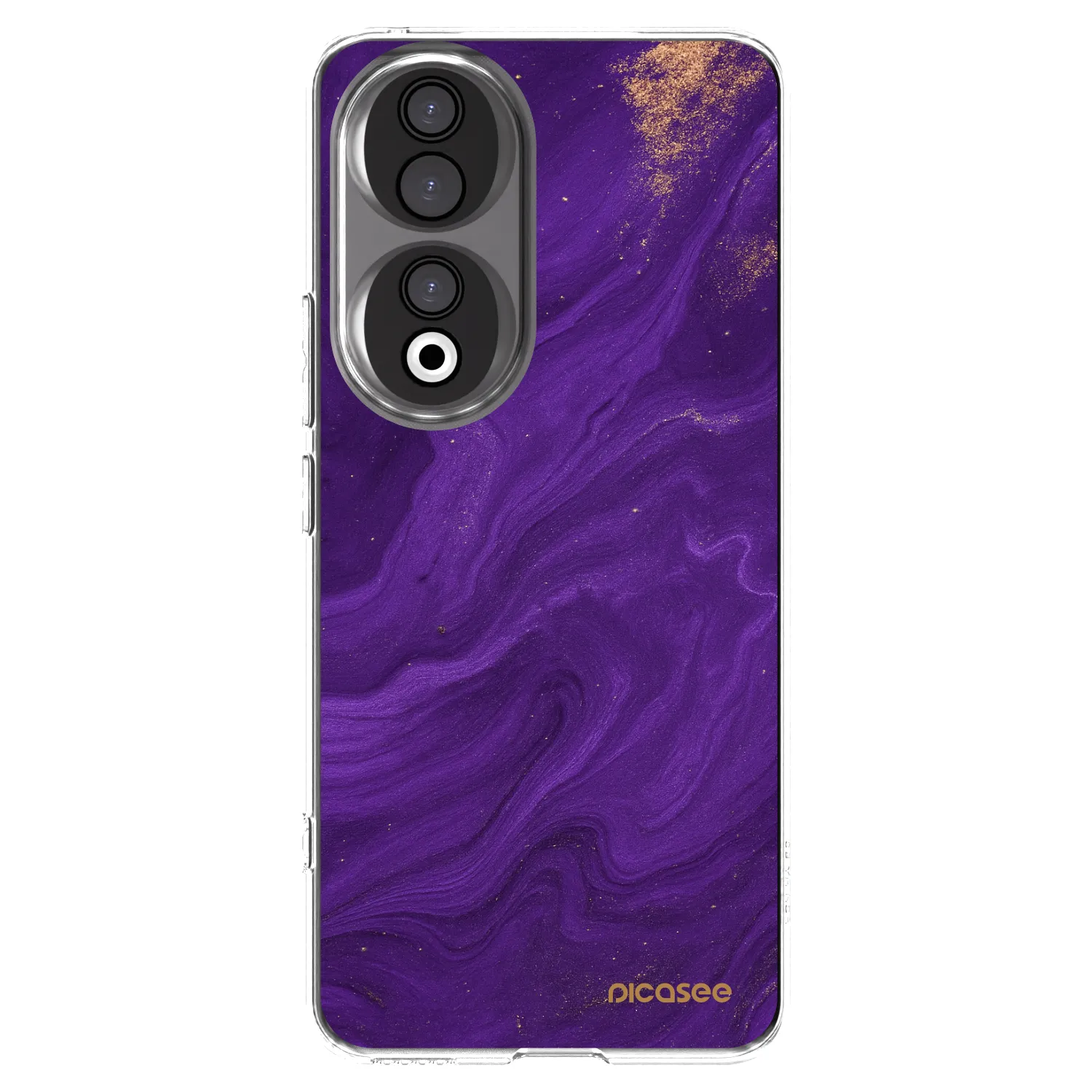 Picasee silikonowe przeźroczyste etui na Honor 90 5G - Purple