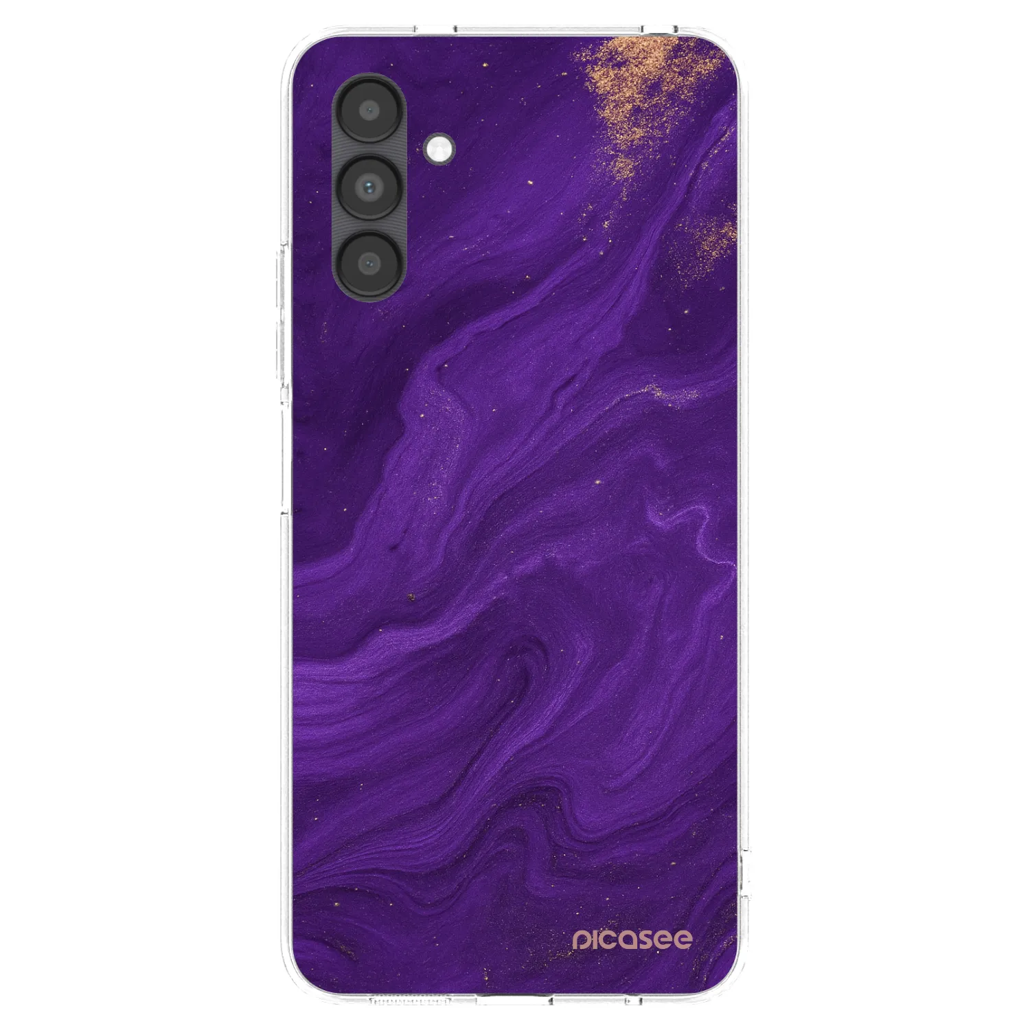 Picasee silikonowe przeźroczyste etui na Samsung Galaxy A04s A047F - Purple