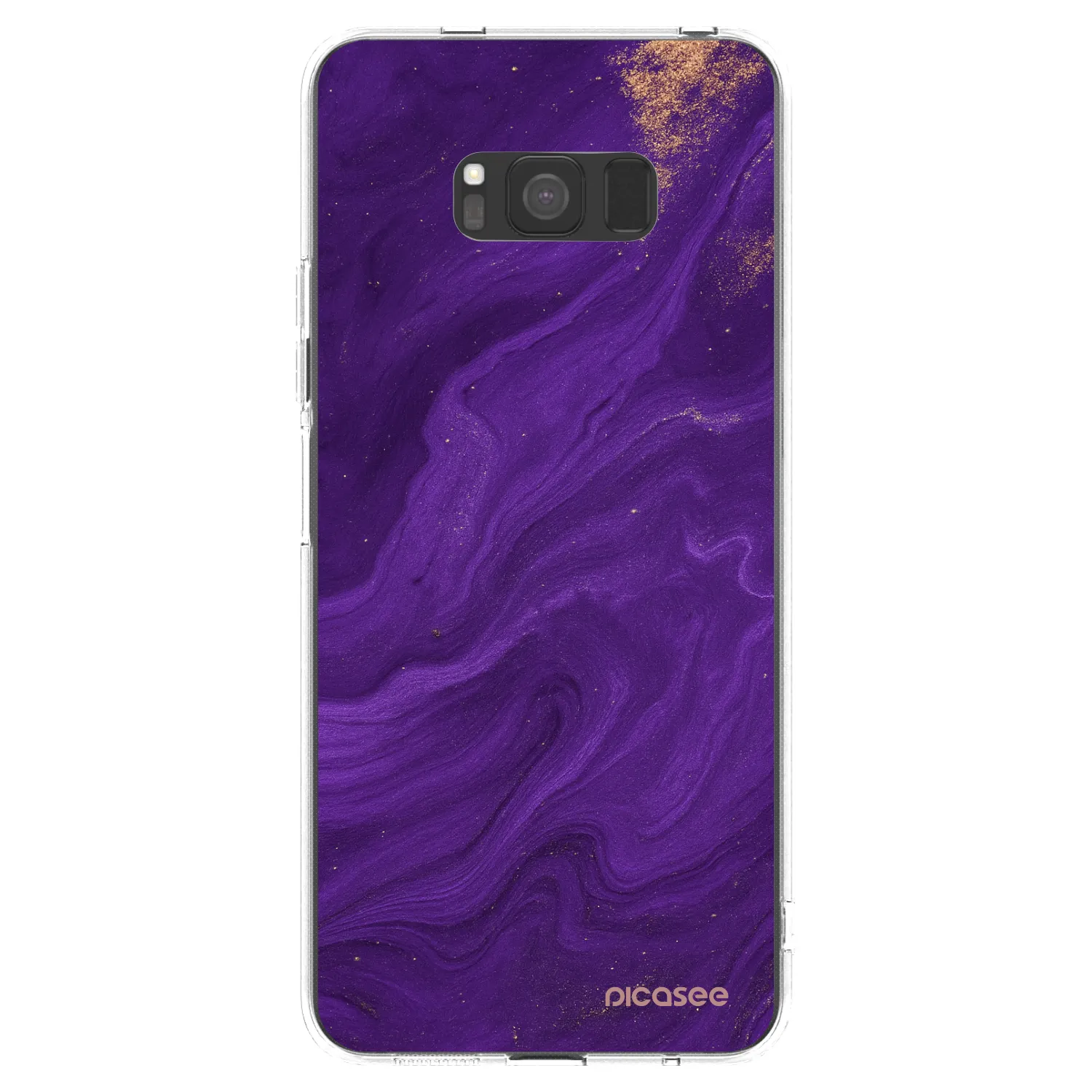 Picasee silikonowe przeźroczyste etui na Samsung Galaxy S8 G950F - Purple