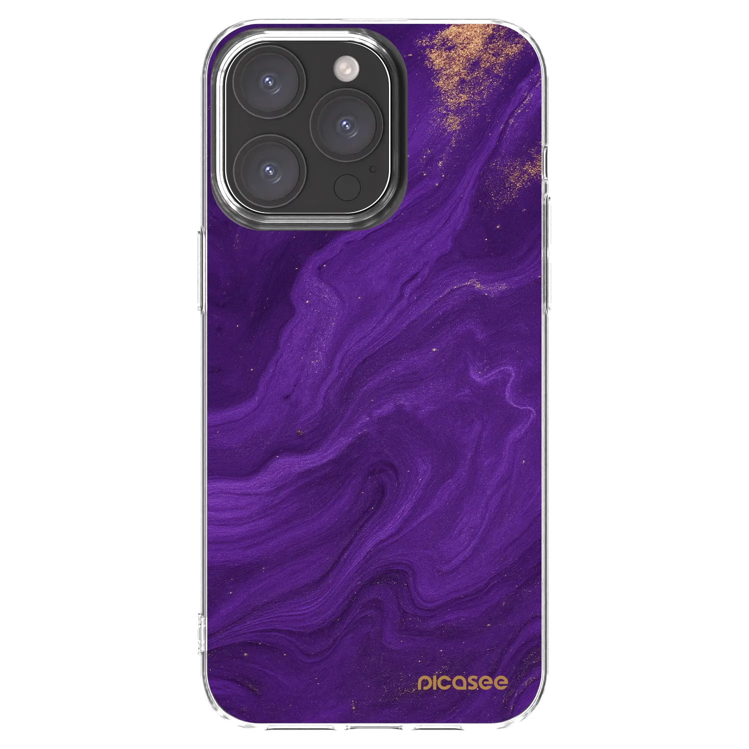 Picasee silikonowe przeźroczyste etui na Apple iPhone 15 Pro Max - Purple