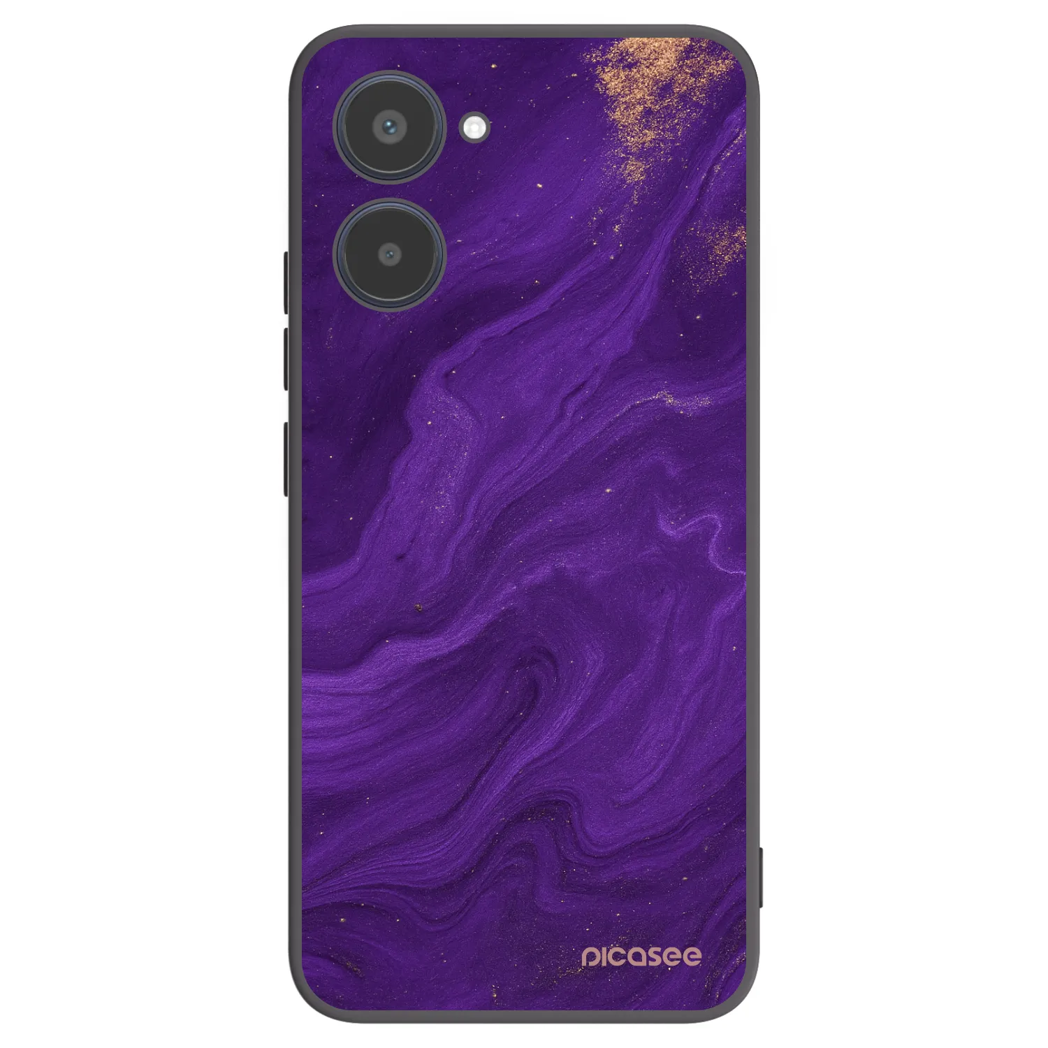 Picasee silikonowe czarne etui na Realme 10 4G - Purple