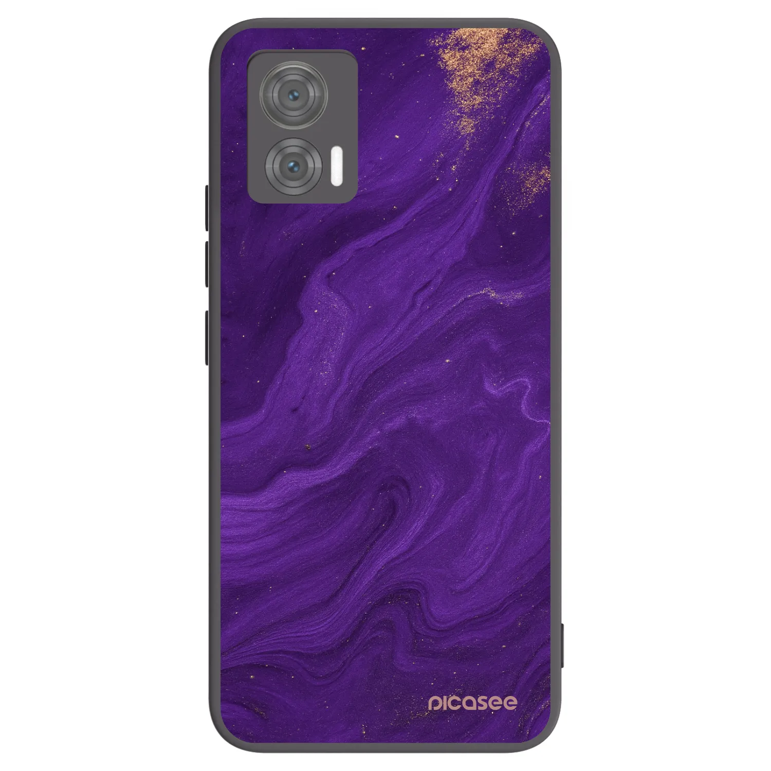 Picasee silikonowe czarne etui na Motorola Edge 30 Neo - Purple