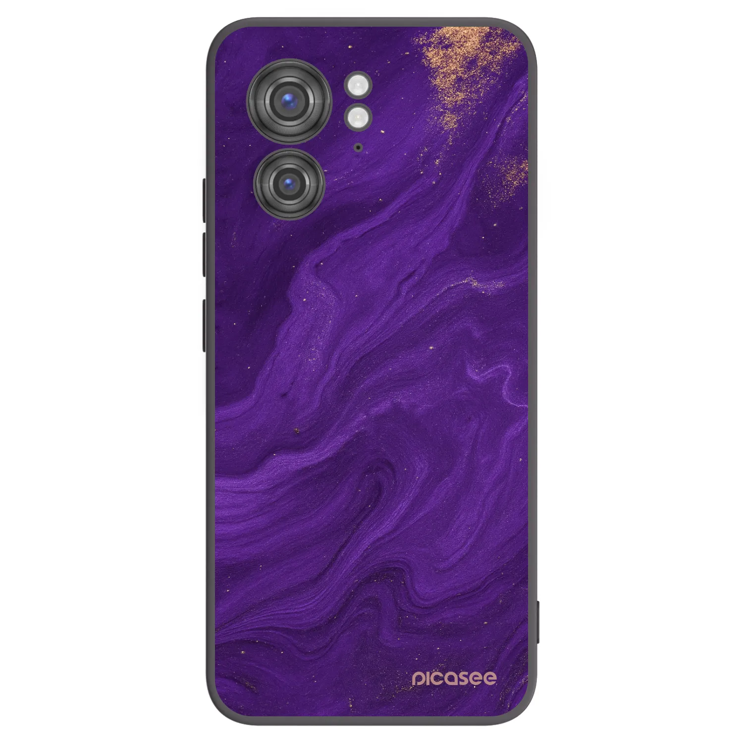 Picasee silikonowe czarne etui na Motorola Edge 40 - Purple