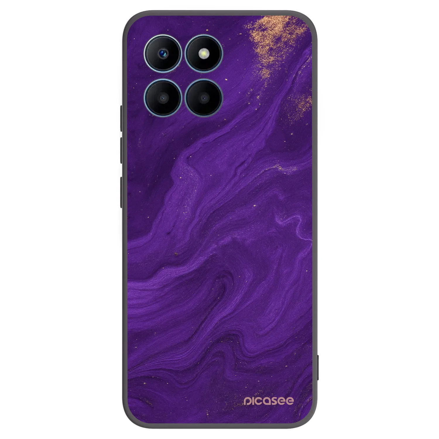 Picasee silikonowe czarne etui na Honor 70 Lite - Purple