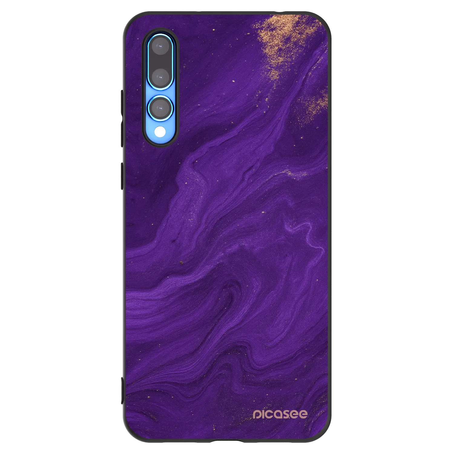 Picasee silikonowe czarne etui na Huawei P20 Pro - Purple