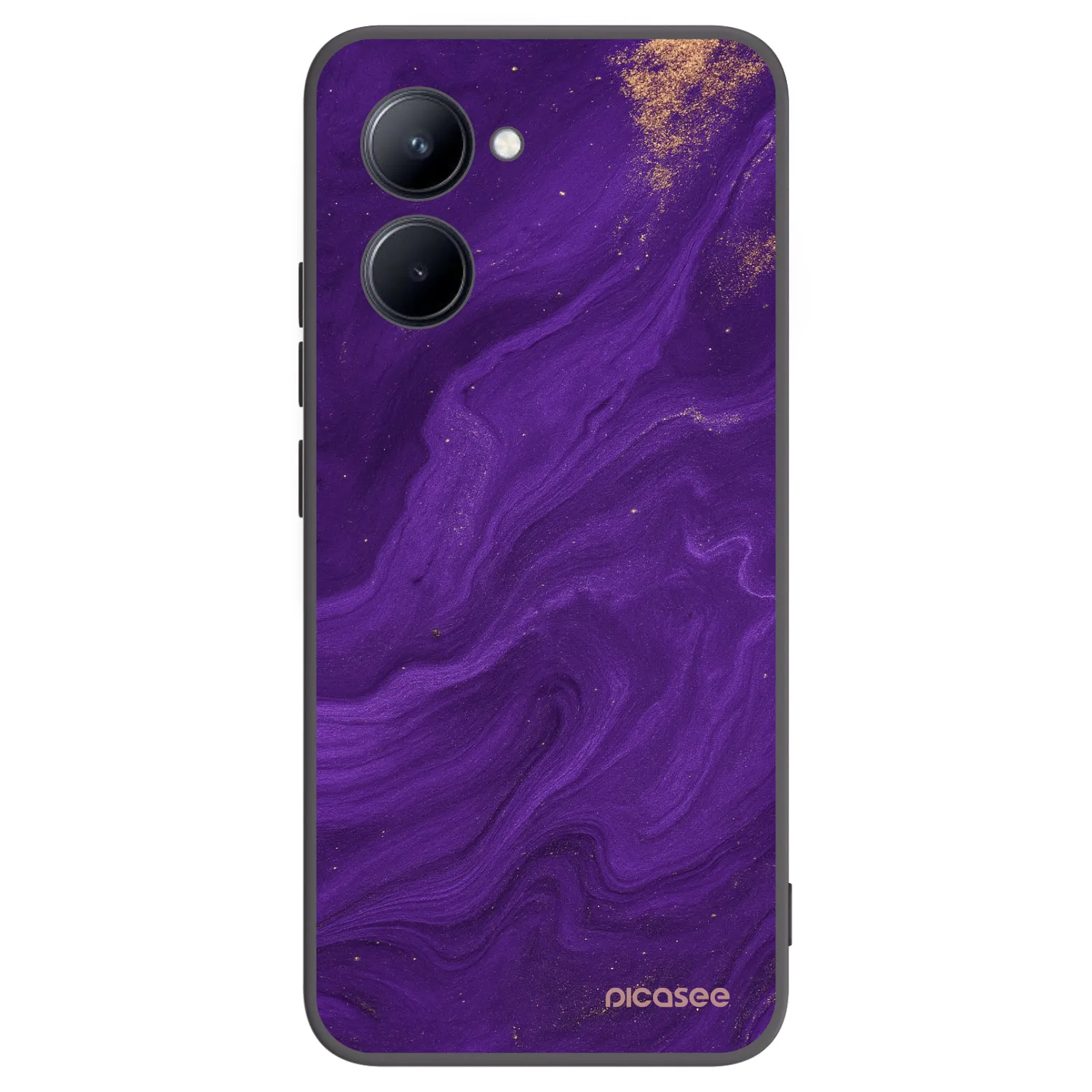 Picasee silikonowe czarne etui na Realme C33 (2023) - Purple
