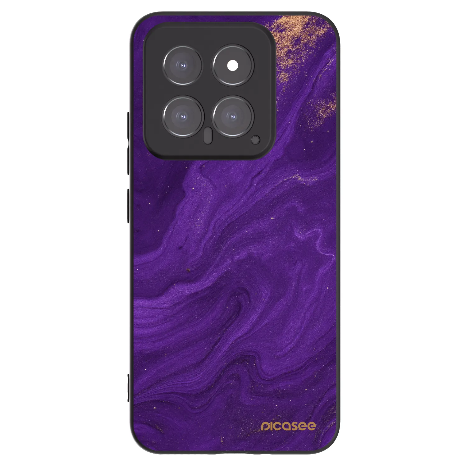 Picasee silikonowe czarne etui na Xiaomi 14 - Purple
