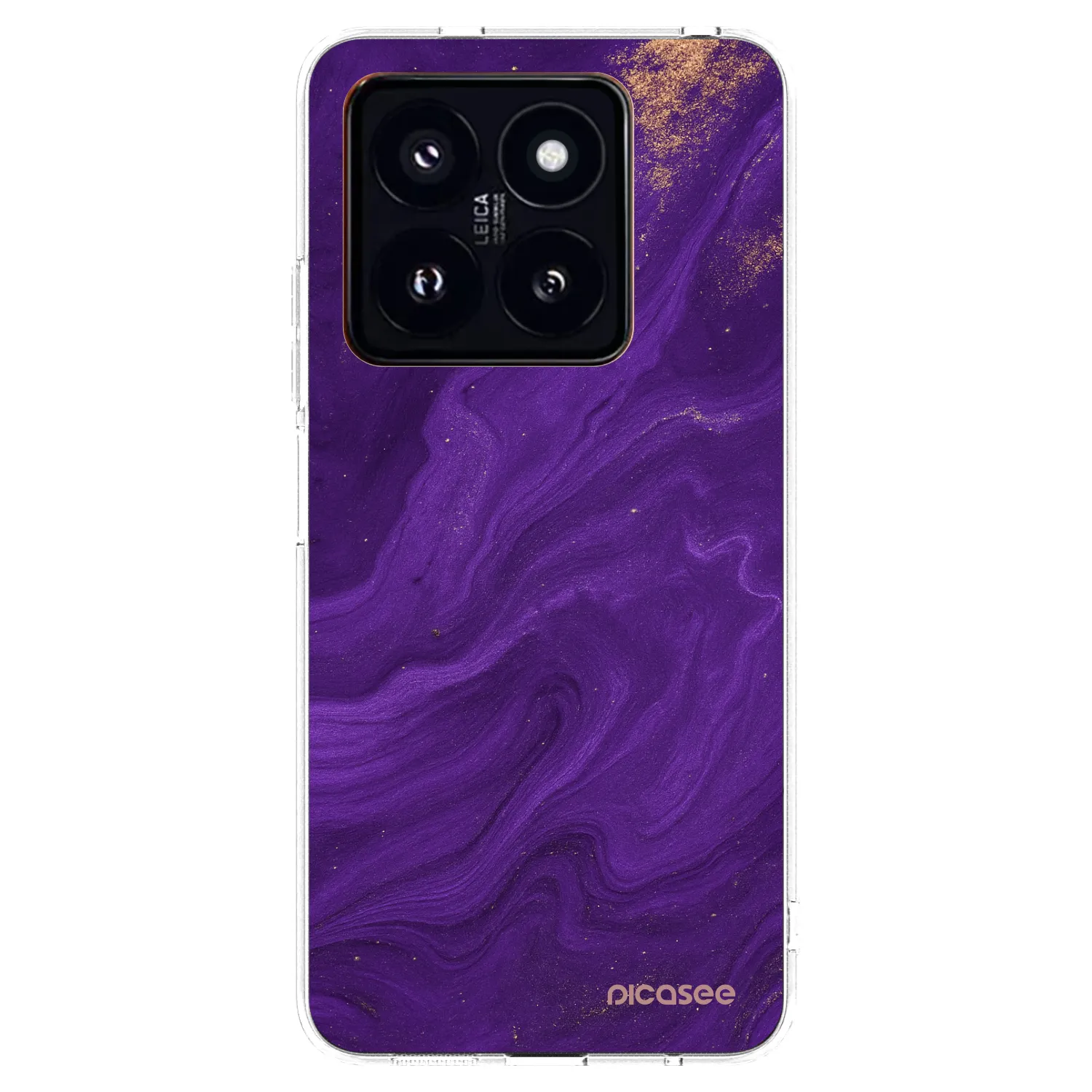 Picasee silikonowe przeźroczyste etui na Xiaomi 14 Pro - Purple