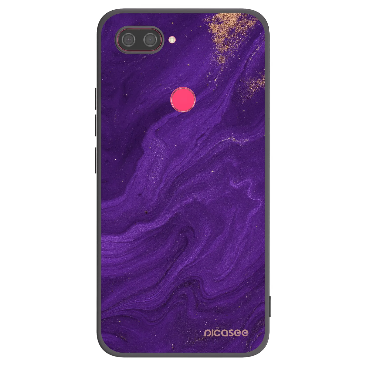 Picasee silikonowe czarne etui na Xiaomi Mi 8 Lite - Purple