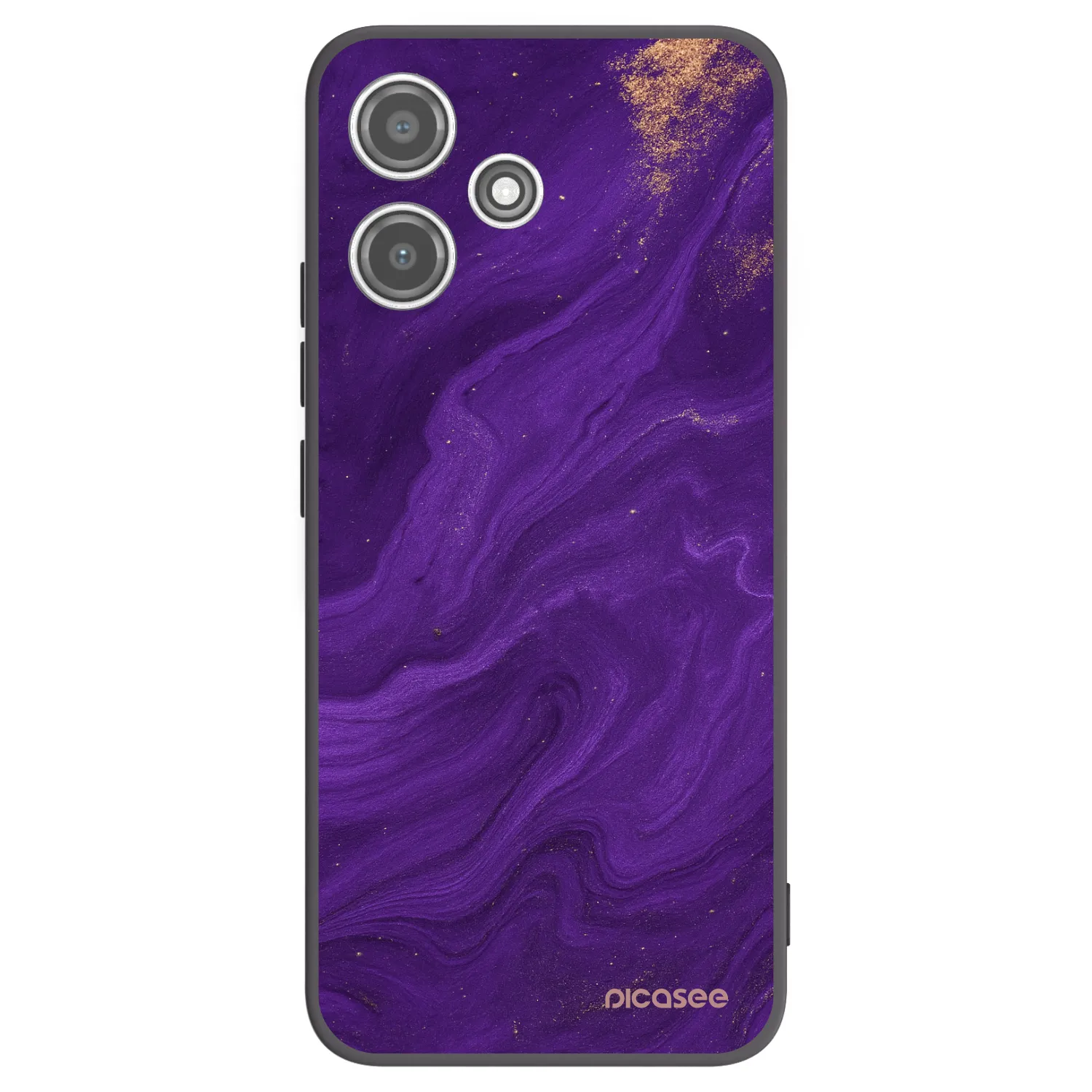 Picasee silikonowe czarne etui na Xiaomi Redmi 12 5G - Purple