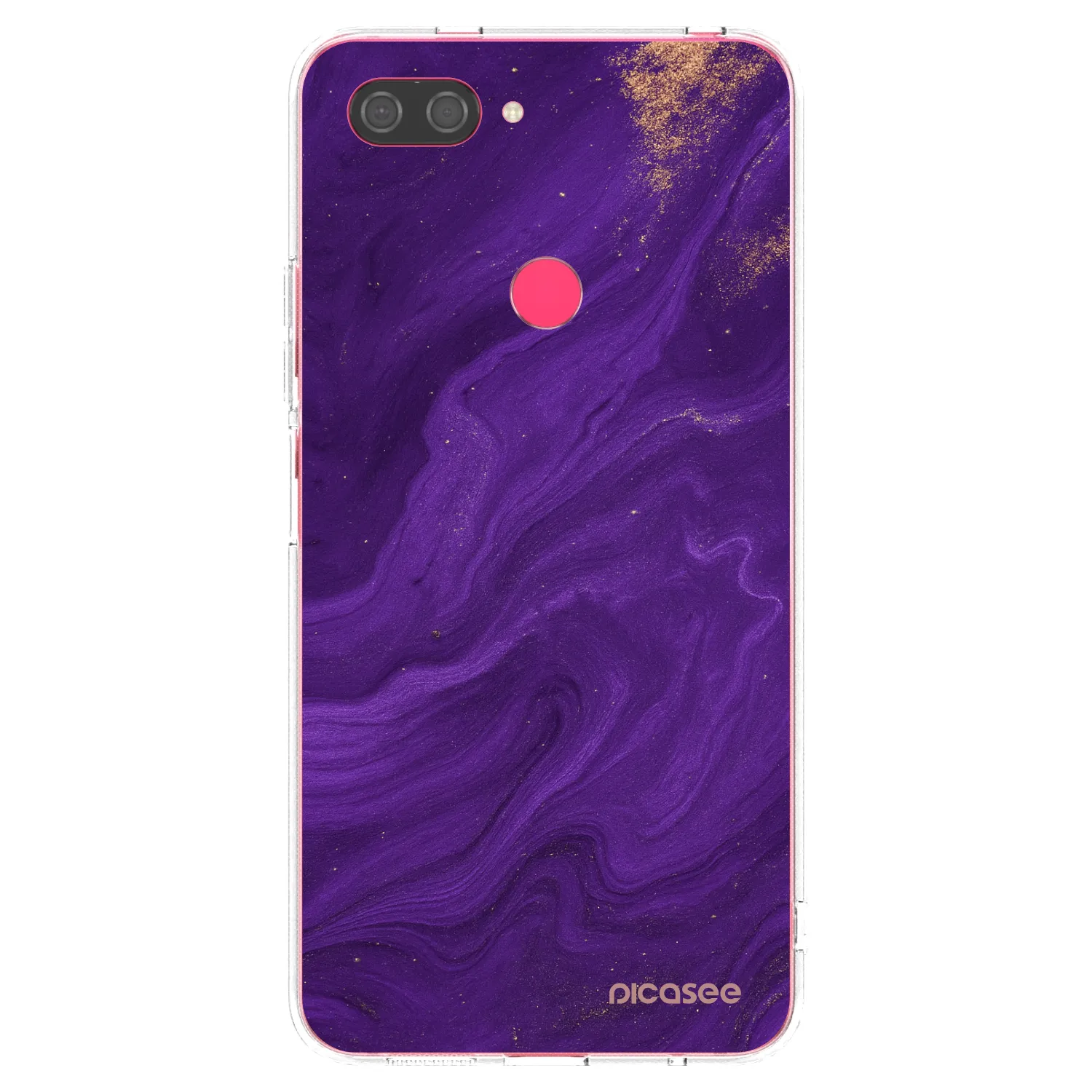 Picasee silikonowe przeźroczyste etui na Xiaomi Mi 8 Lite - Purple