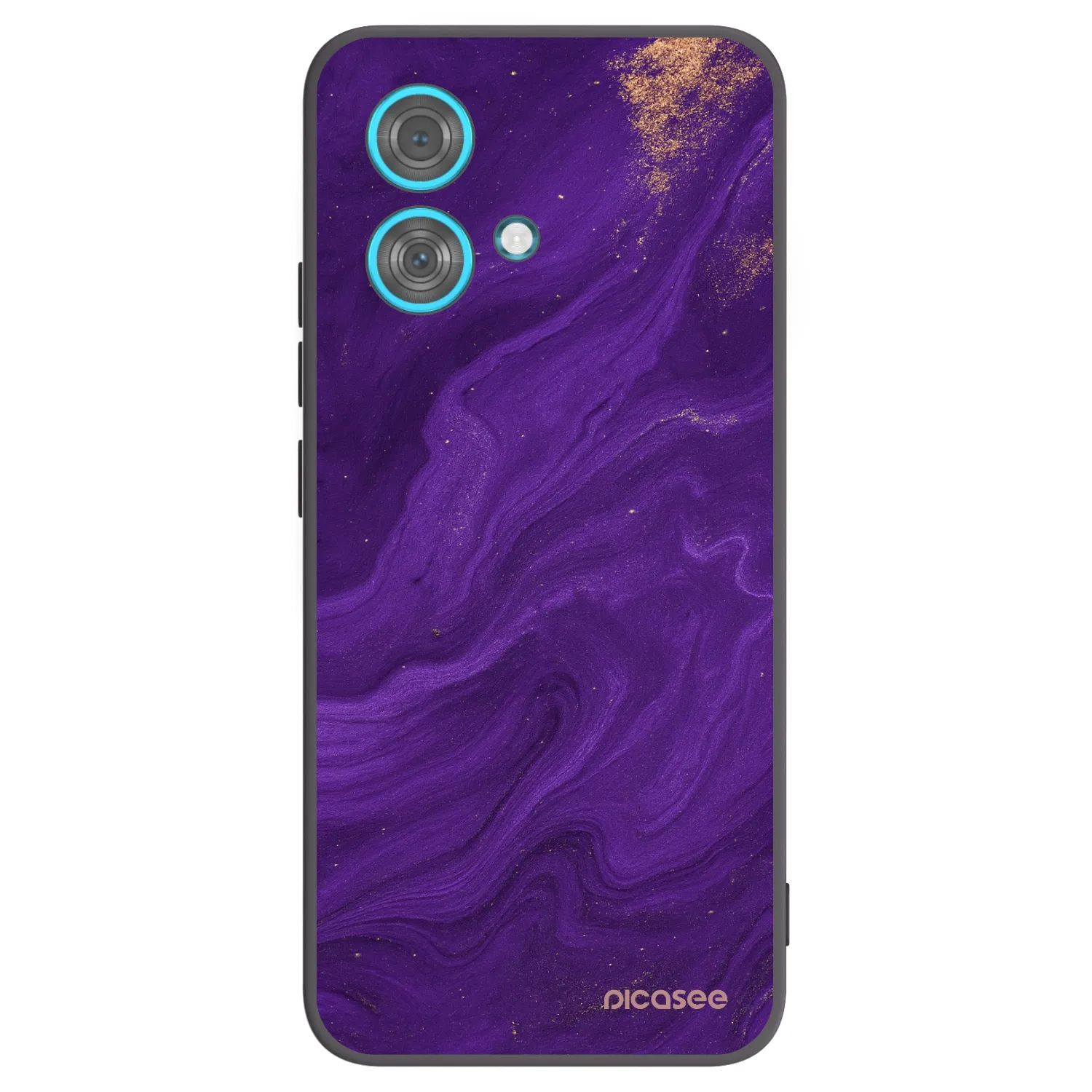 Picasee silikonowe czarne etui na Motorola Edge 40 Neo - Purple