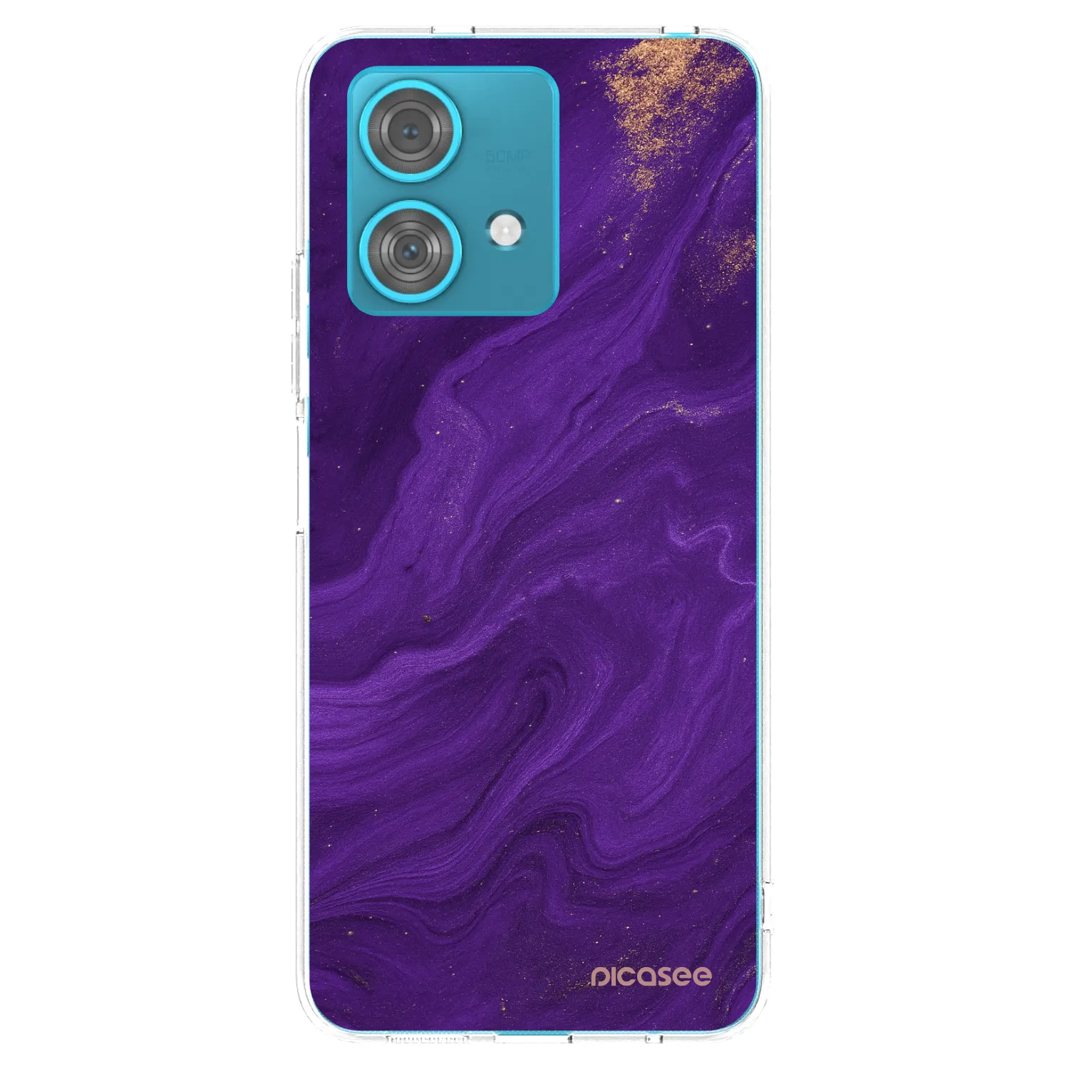 Picasee silikonowe przeźroczyste etui na Motorola Edge 40 Neo - Purple
