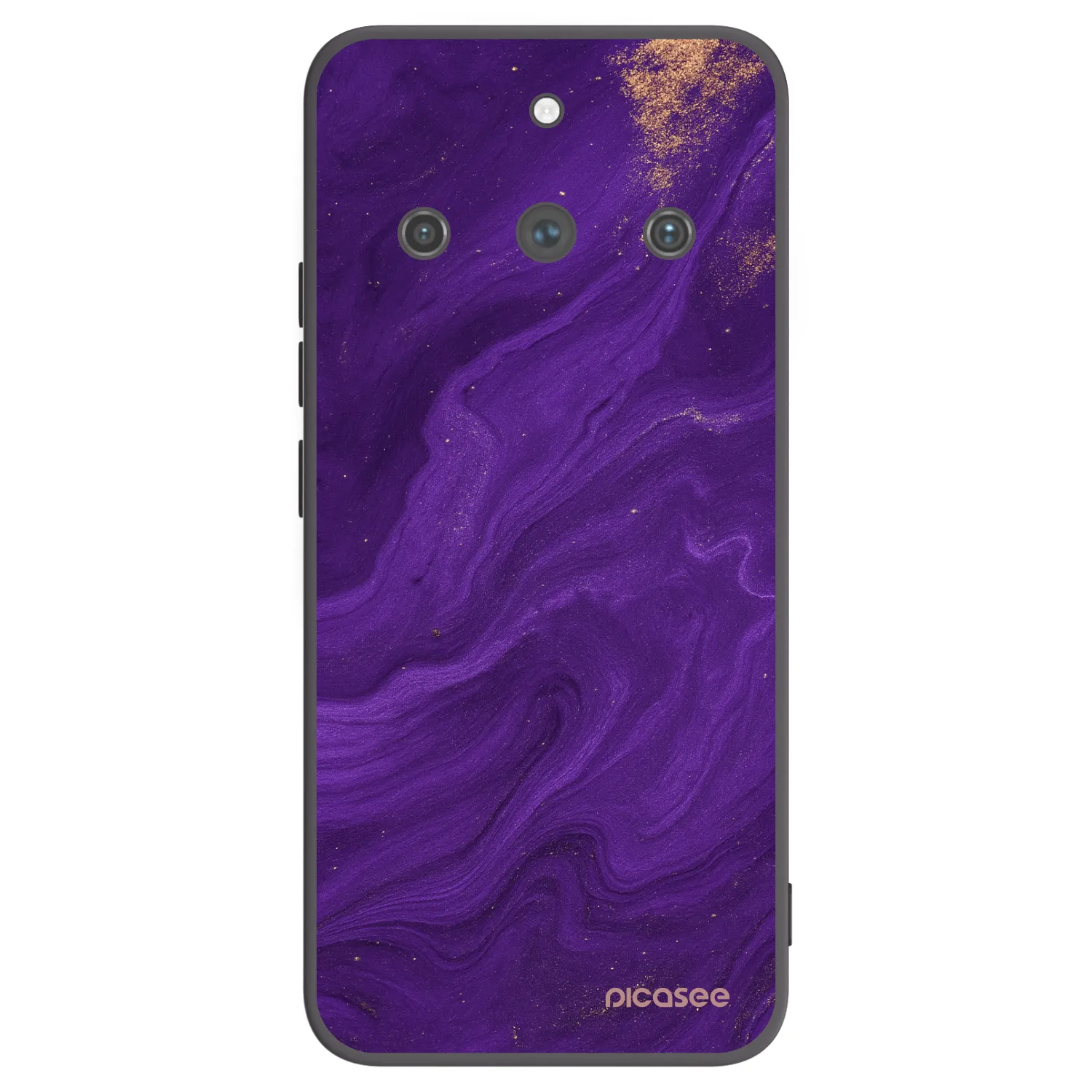 Picasee silikonowe czarne etui na Realme 11 Pro+ - Purple