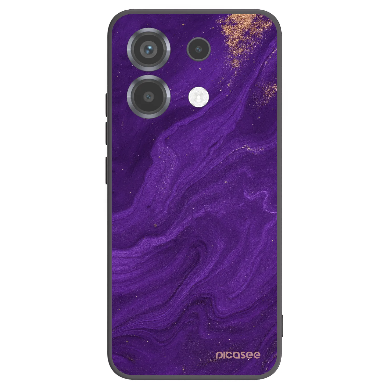 Picasee silikonowe czarne etui na Xiaomi Poco X6 - Purple