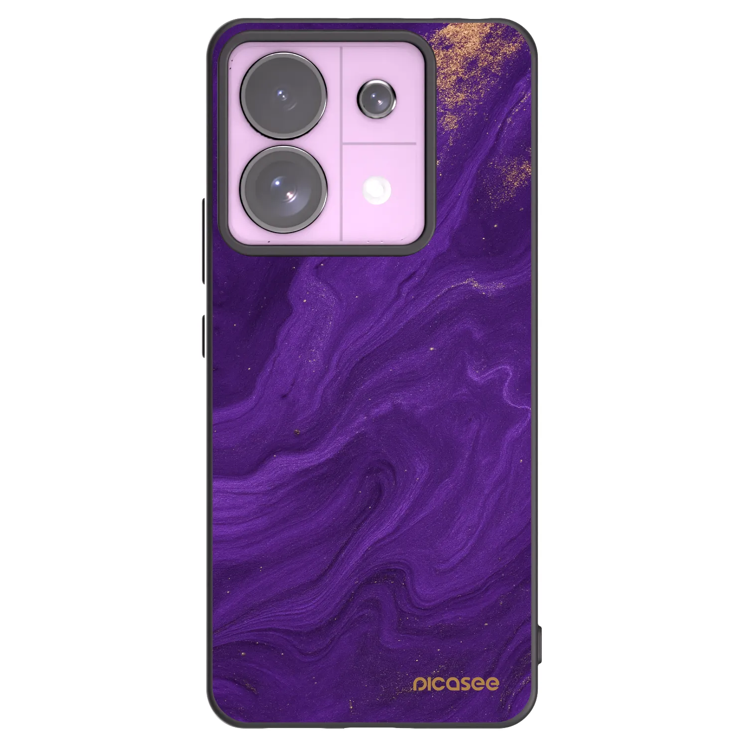 Picasee silikonowe czarne etui na Xiaomi Redmi Note 13 Pro 5G - Purple