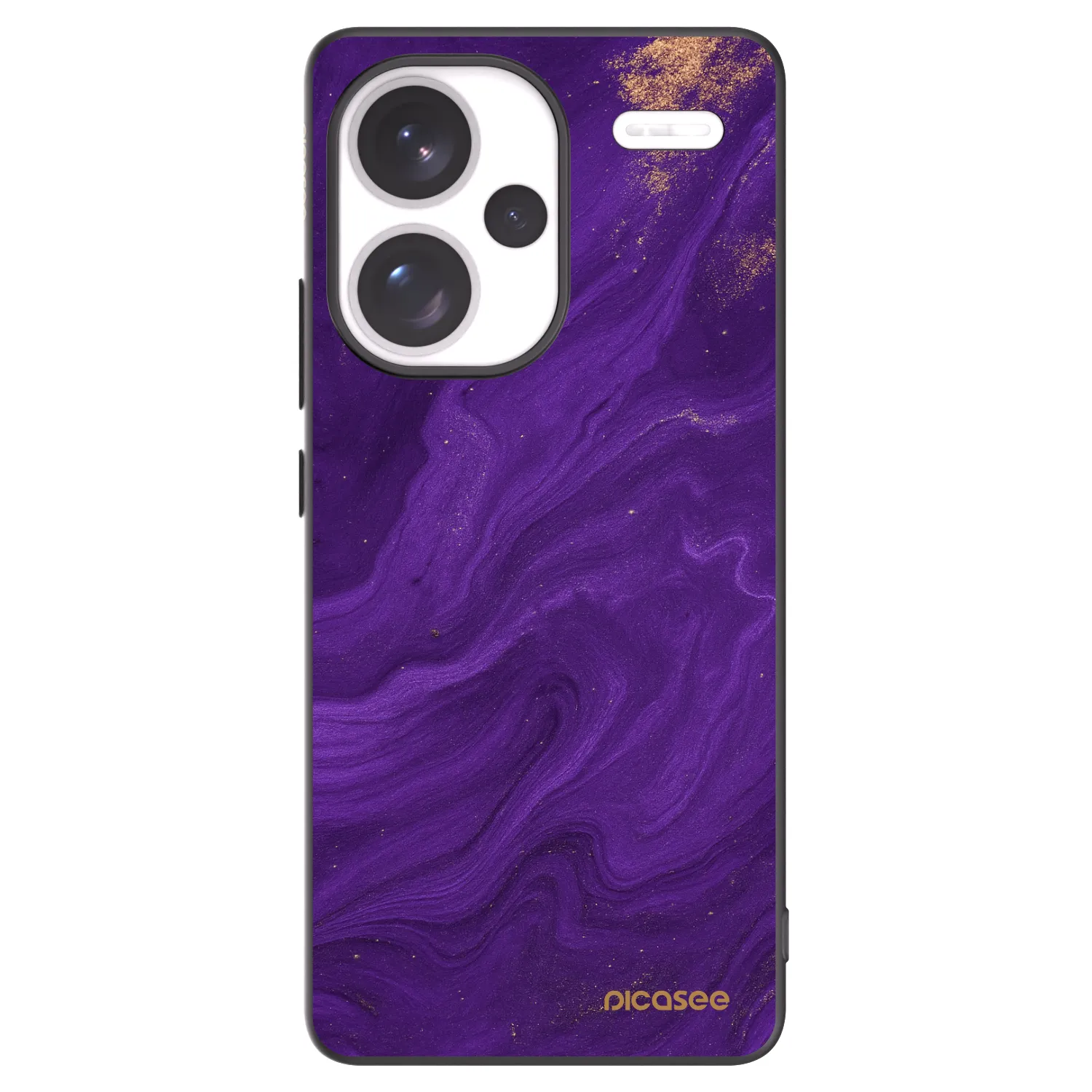 Picasee silikonowe czarne etui na Xiaomi Redmi Note 13 Pro+ 5G - Purple