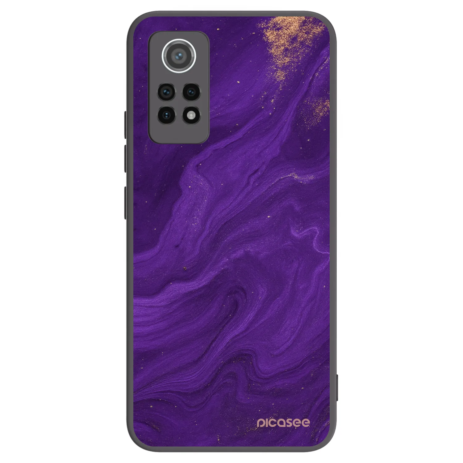 Picasee silikonowe czarne etui na Xiaomi Redmi Note 12 Pro 4G - Purple