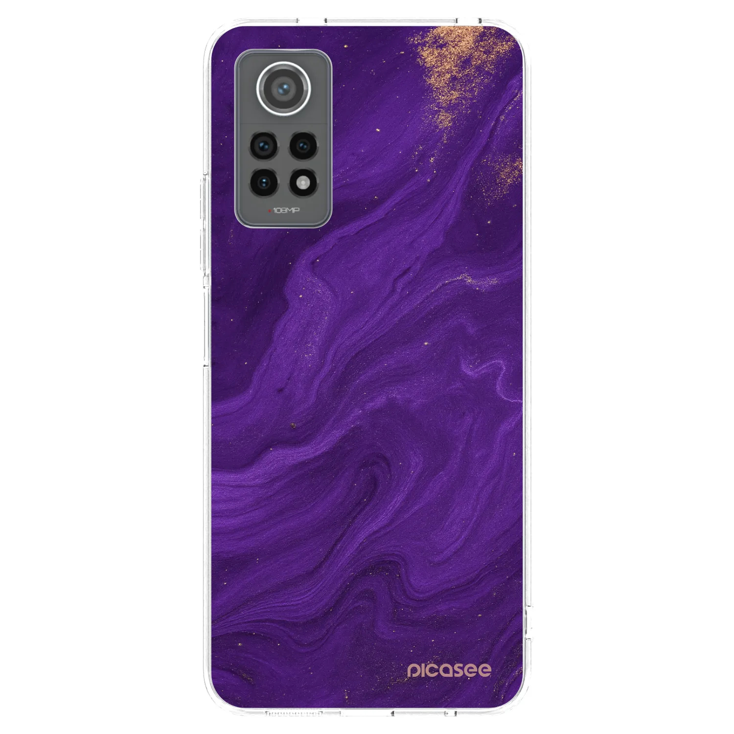Picasee silikonowe przeźroczyste etui na Xiaomi Redmi Note 12 Pro 4G - Purple