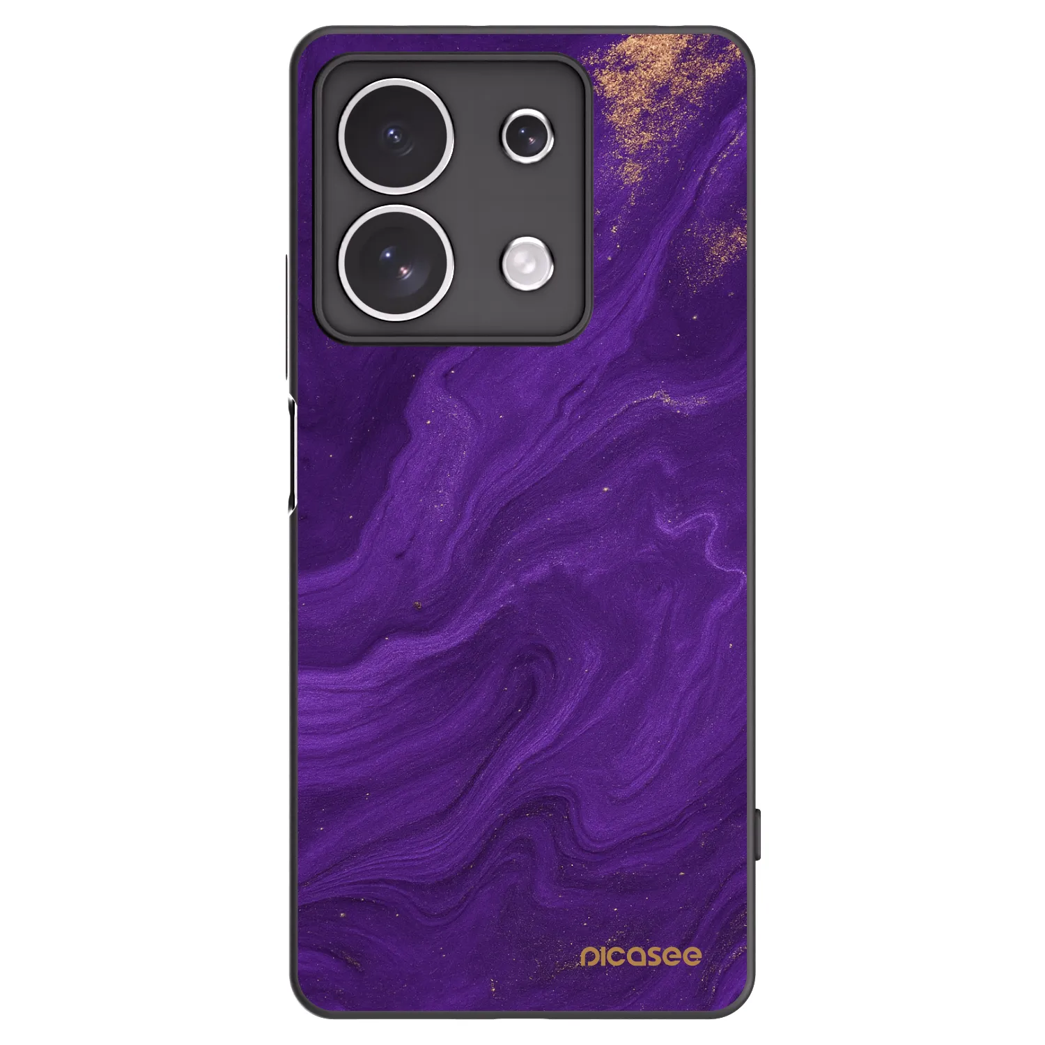 Picasee silikonowe czarne etui na Xiaomi Redmi Note 13 4G - Purple