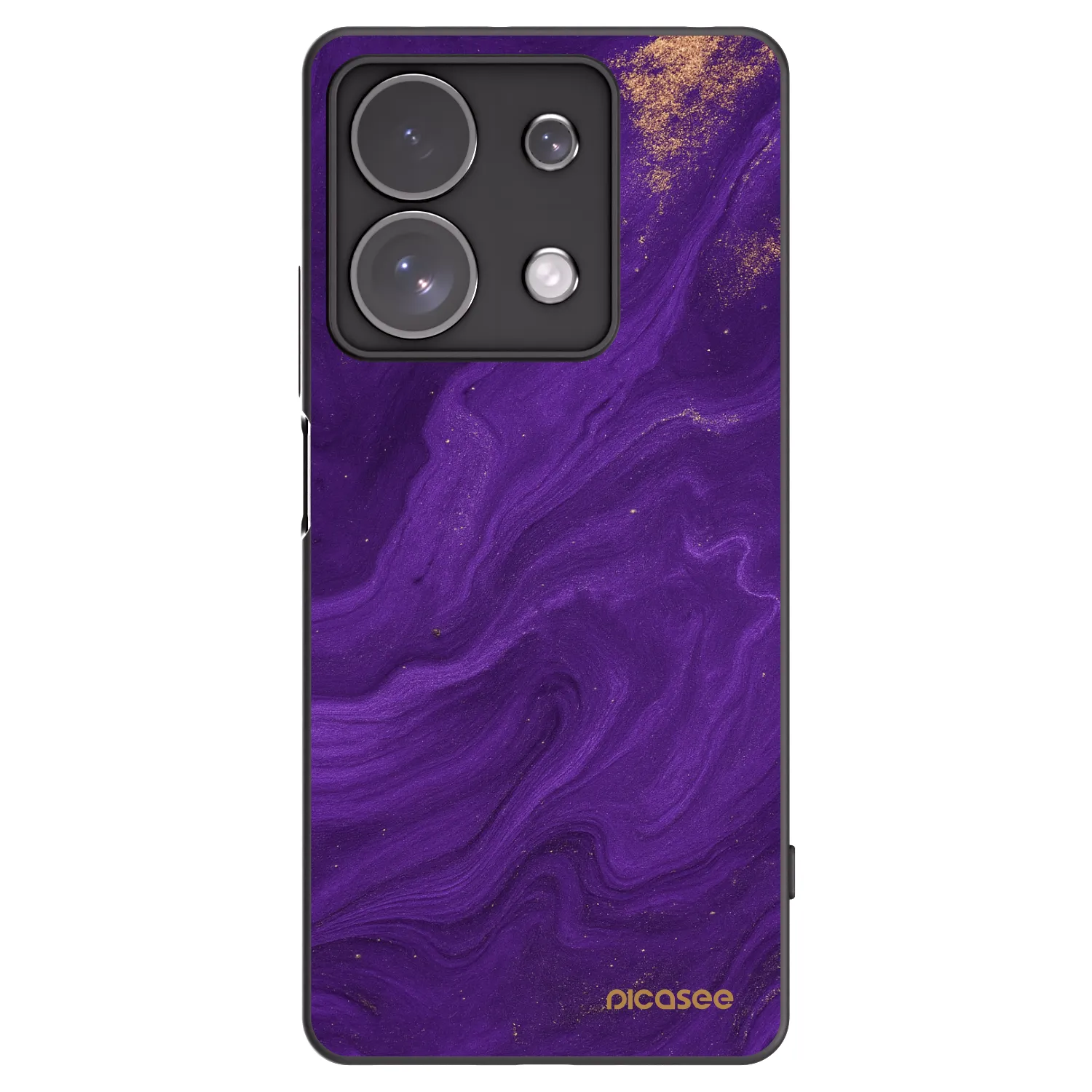 Picasee silikonowe czarne etui na Xiaomi Redmi Note 13 Pro 4G - Purple