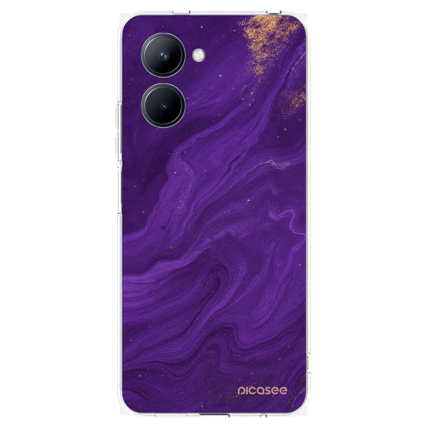 Picasee silikonowe przeźroczyste etui na Realme C33 (2023) - Purple