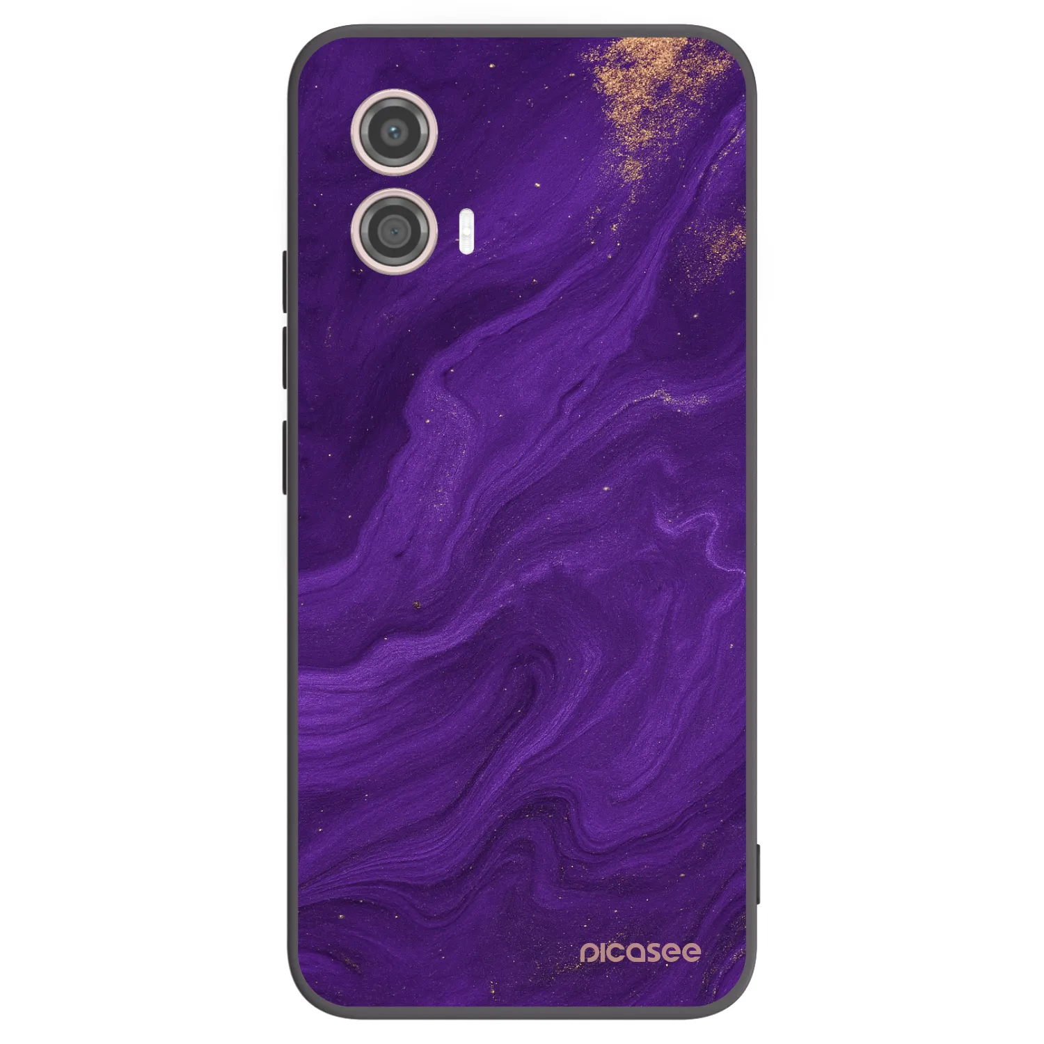 Picasee silikonowe czarne etui na Motorola Moto G53 5G - Purple
