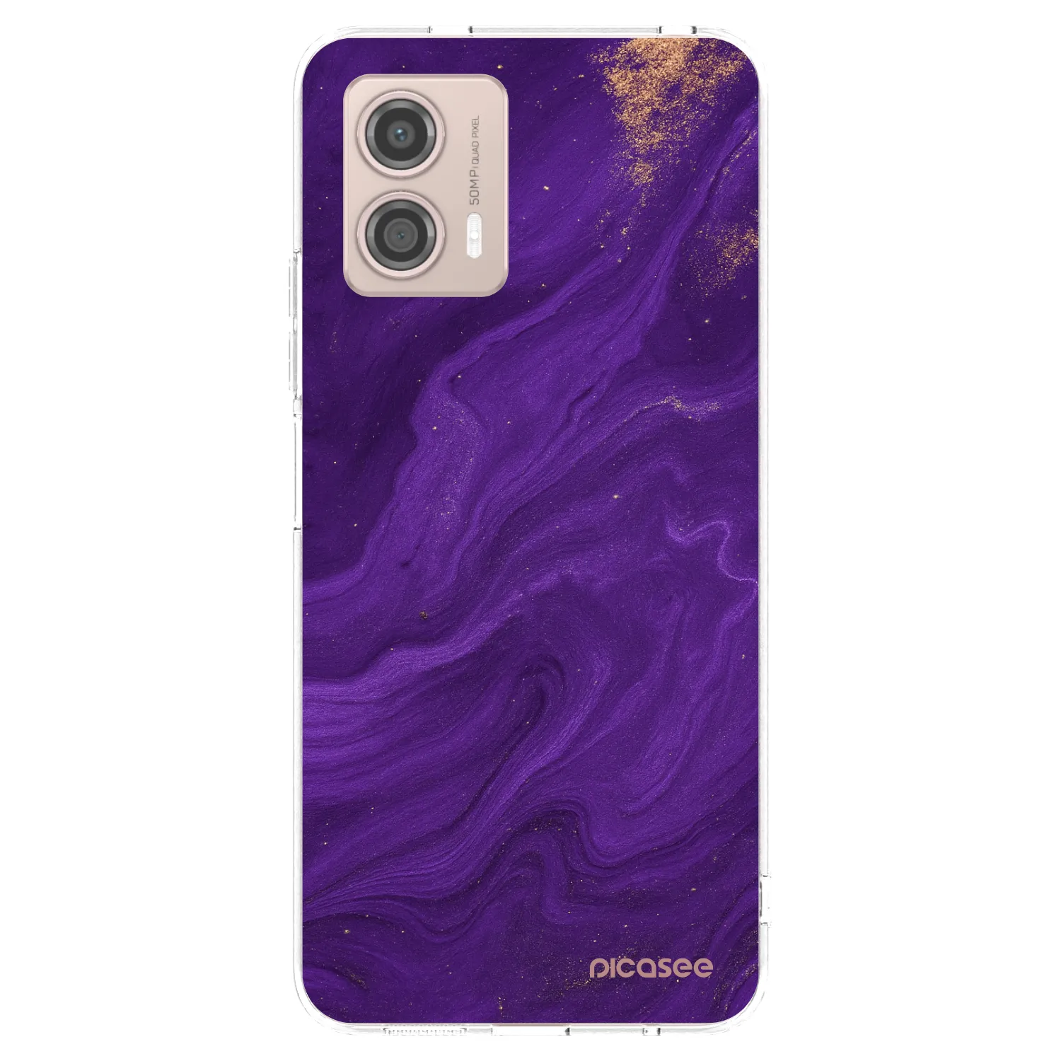 Picasee silikonowe przeźroczyste etui na Motorola Moto G53 5G - Purple