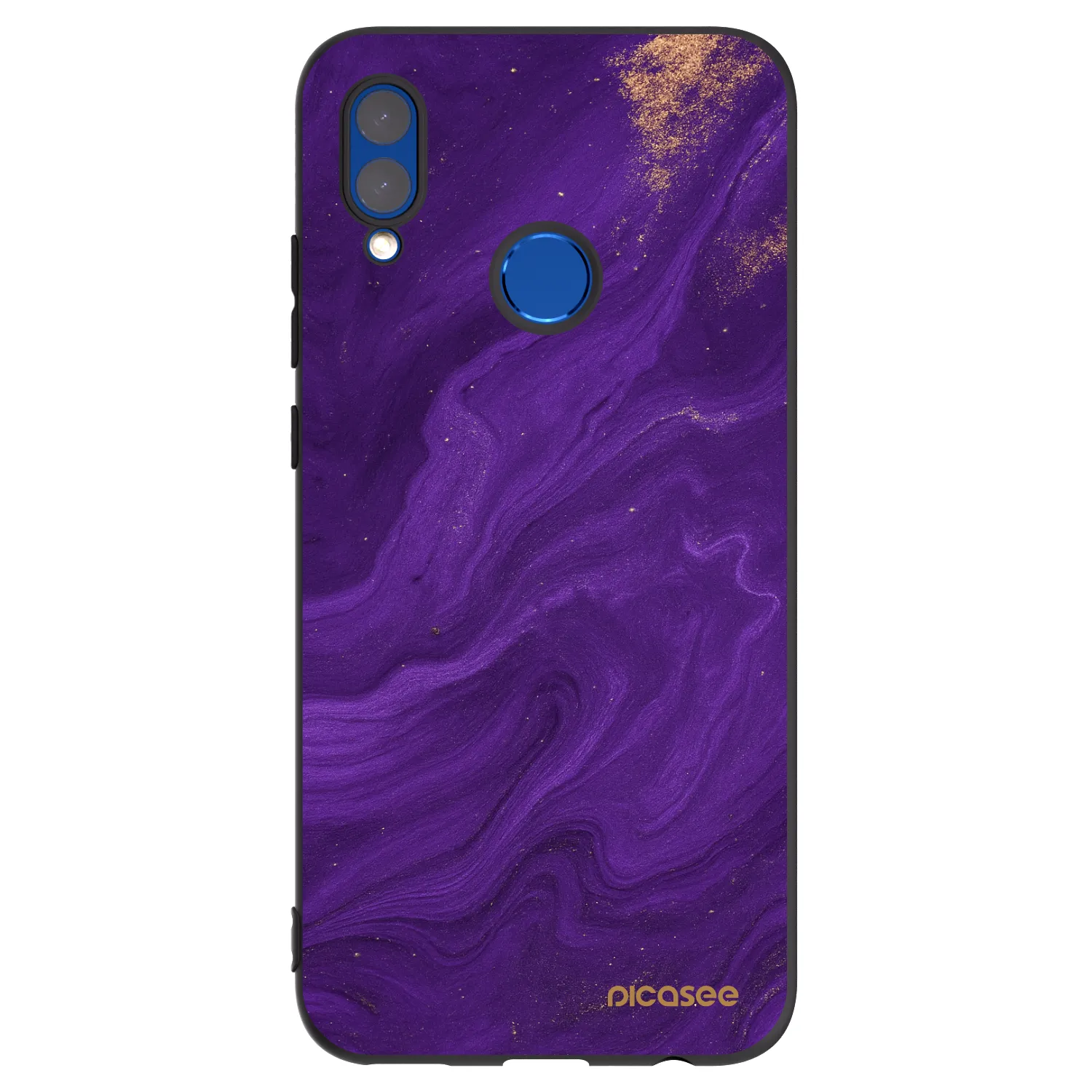 Picasee silikonowe czarne etui na Honor 10 Lite - Purple