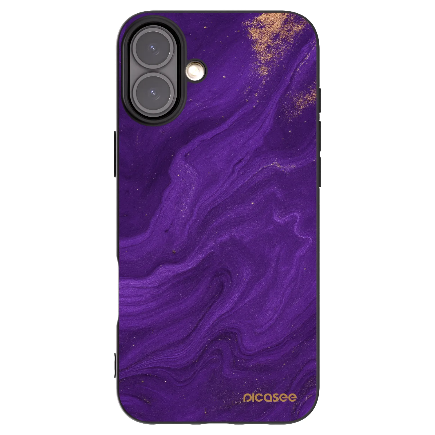Picasee silikonowe czarne etui na Apple iPhone 16 Plus - Purple