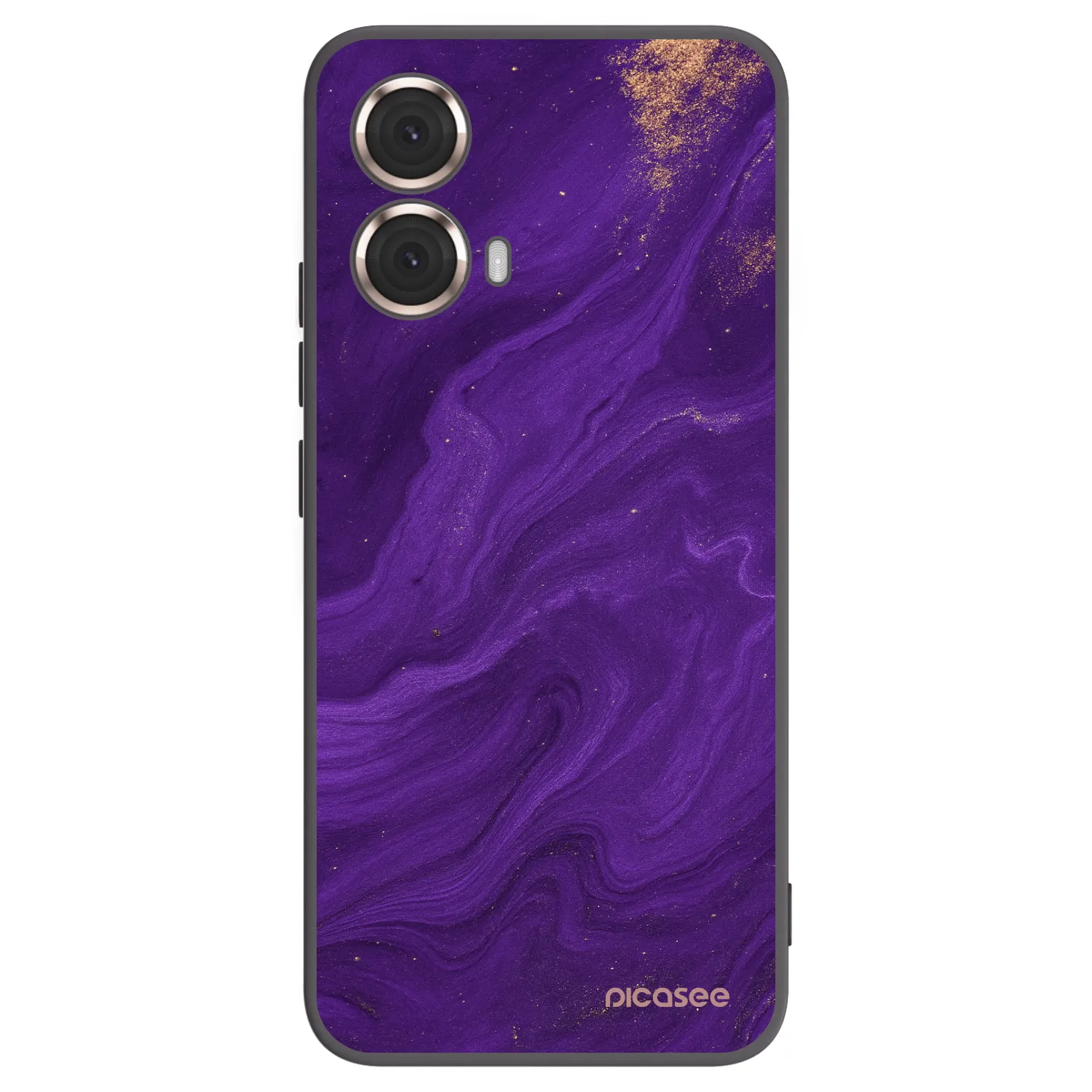 Picasee silikonowe czarne etui na Motorola Moto G85 - Purple