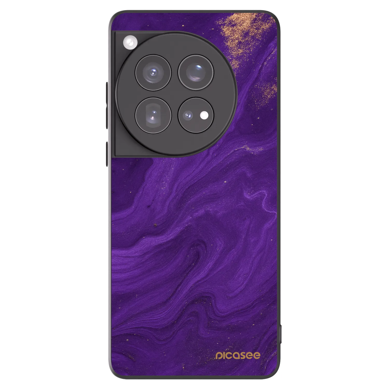 Picasee silikonowe czarne etui na OnePlus 12 5G - Purple
