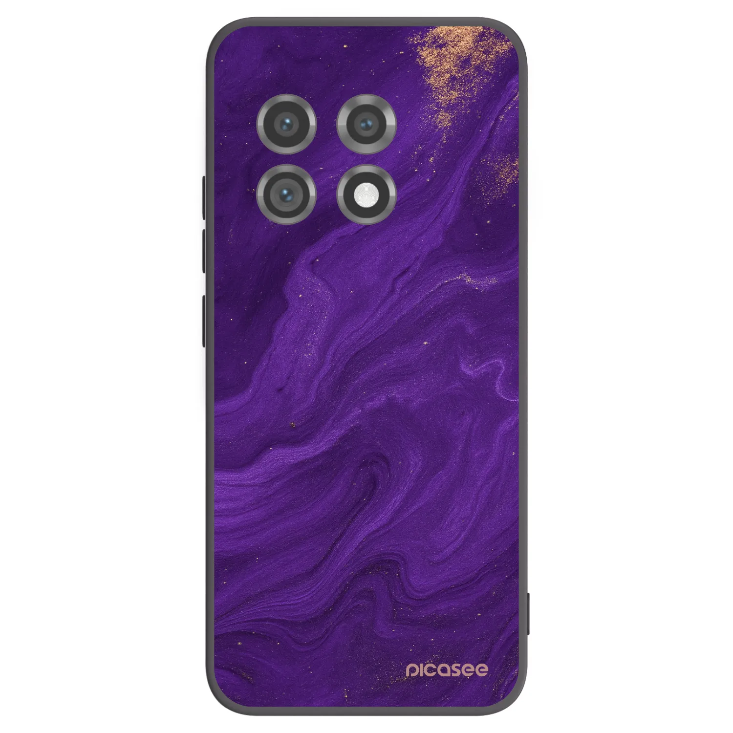 Picasee silikonowe czarne etui na OnePlus 11 5G - Purple