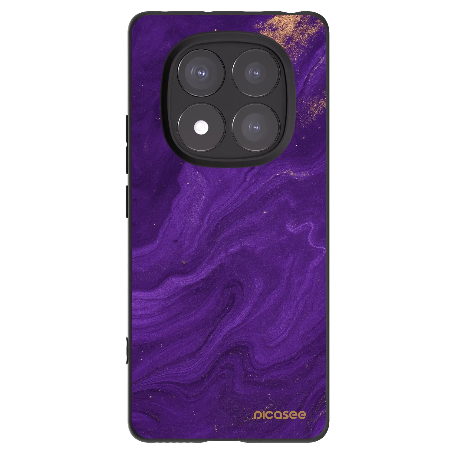 Picasee silikonowe czarne etui na Xiaomi Redmi Note 14 Pro+ 5G - Purple