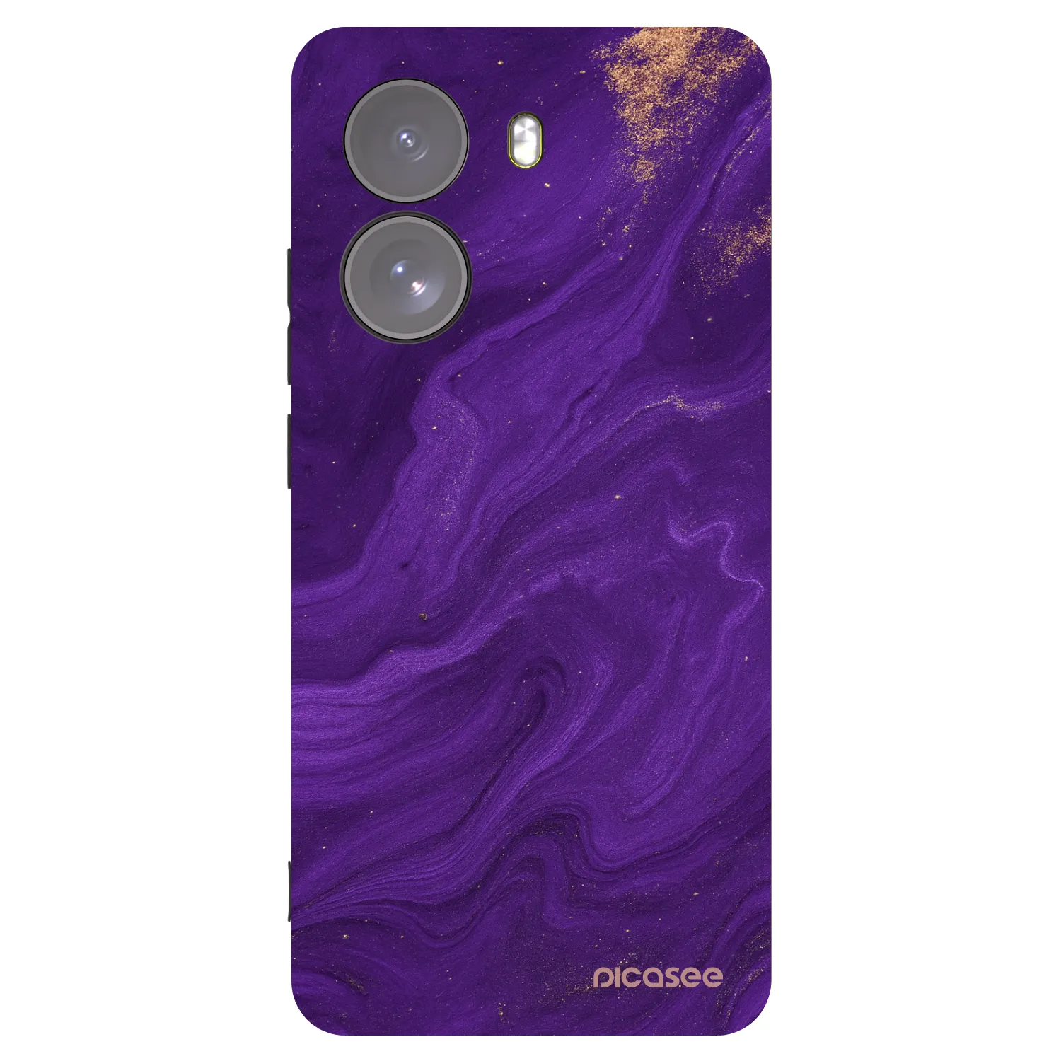 Picasee silikonowe czarne etui na Xiaomi Poco X7 - Purple