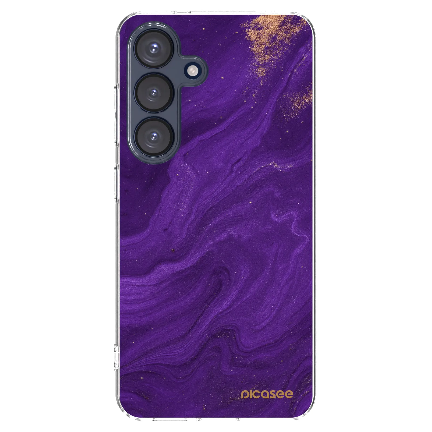 Picasee silikonowe przeźroczyste etui na Samsung Galaxy S25 5G - Purple