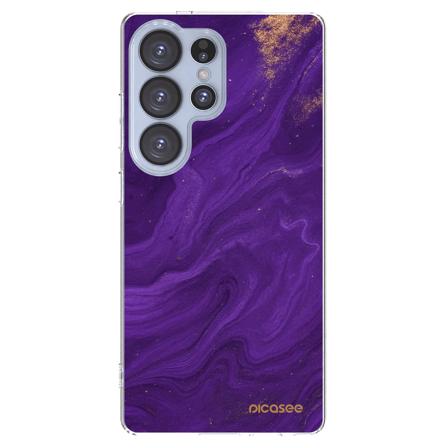 Picasee silikonowe przeźroczyste etui na Samsung Galaxy S25 Ultra 5G - Purple