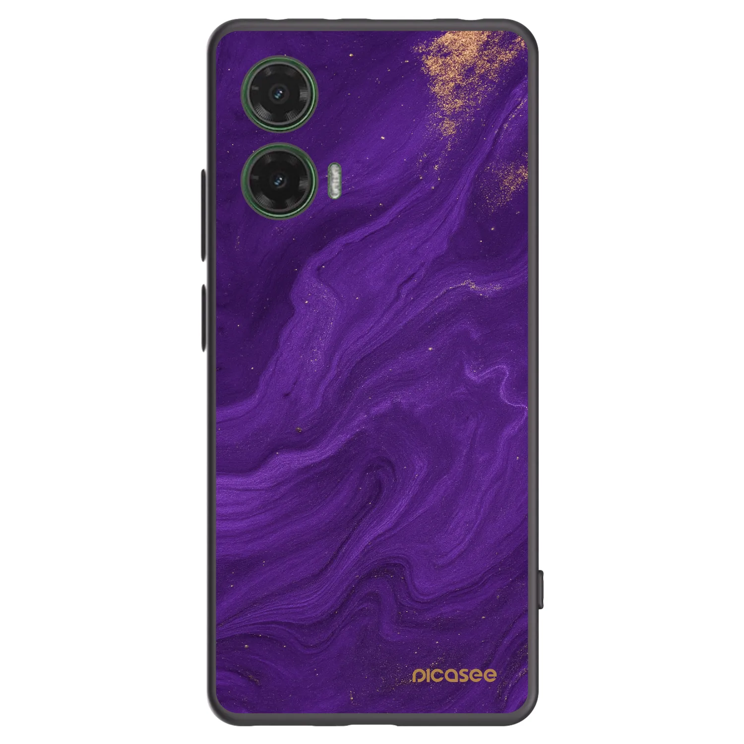 Picasee silikonowe czarne etui na Motorola Moto G35 5G - Purple