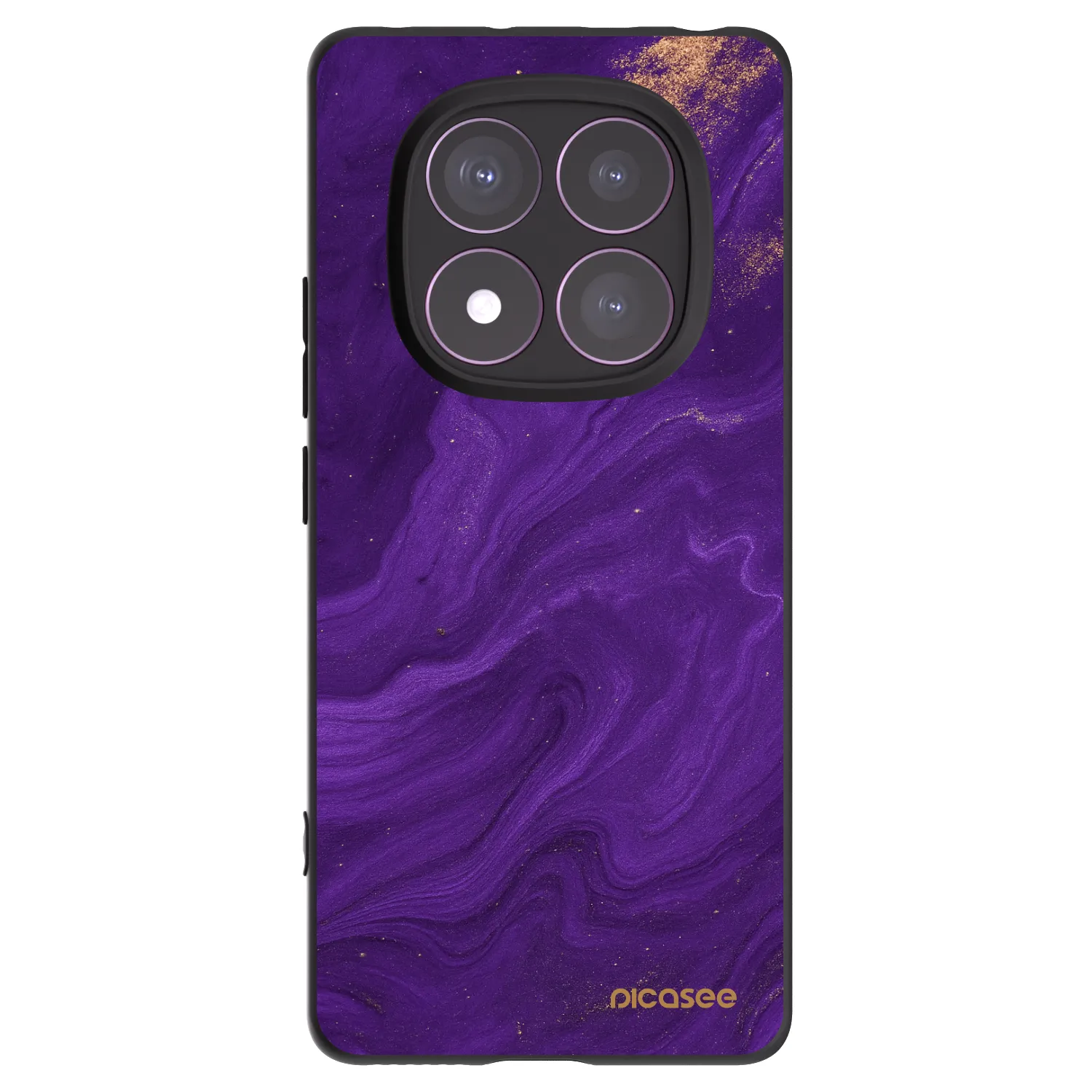 Picasee silikonowe czarne etui na Xiaomi Redmi Note 14 Pro 4G - Purple