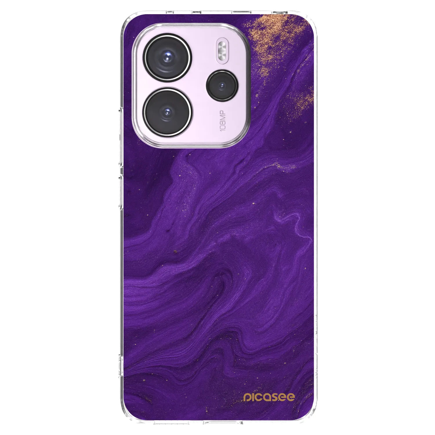 Picasee silikonowe przeźroczyste etui na Xiaomi Redmi Note 14 4G - Purple