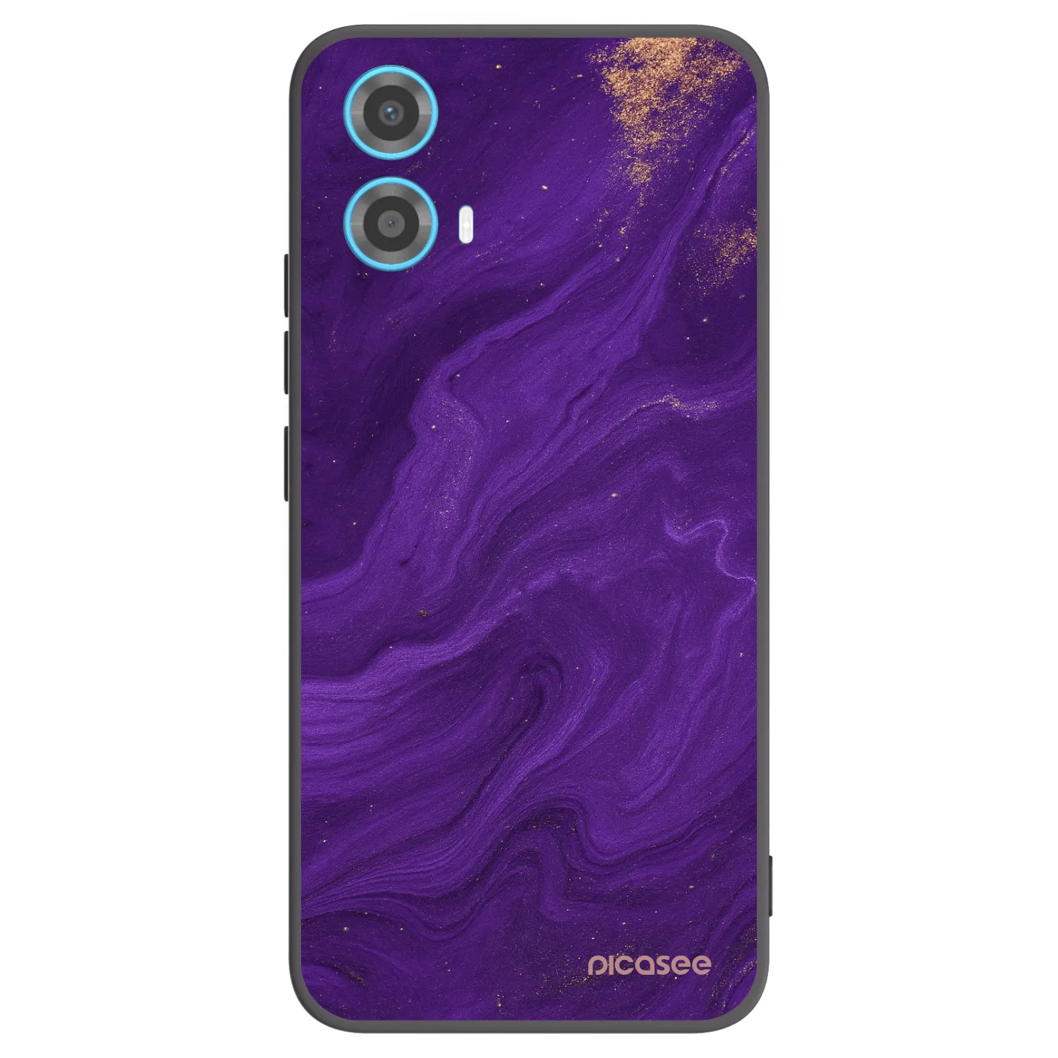 Picasee silikonowe czarne etui na Motorola Moto G34 5G - Purple