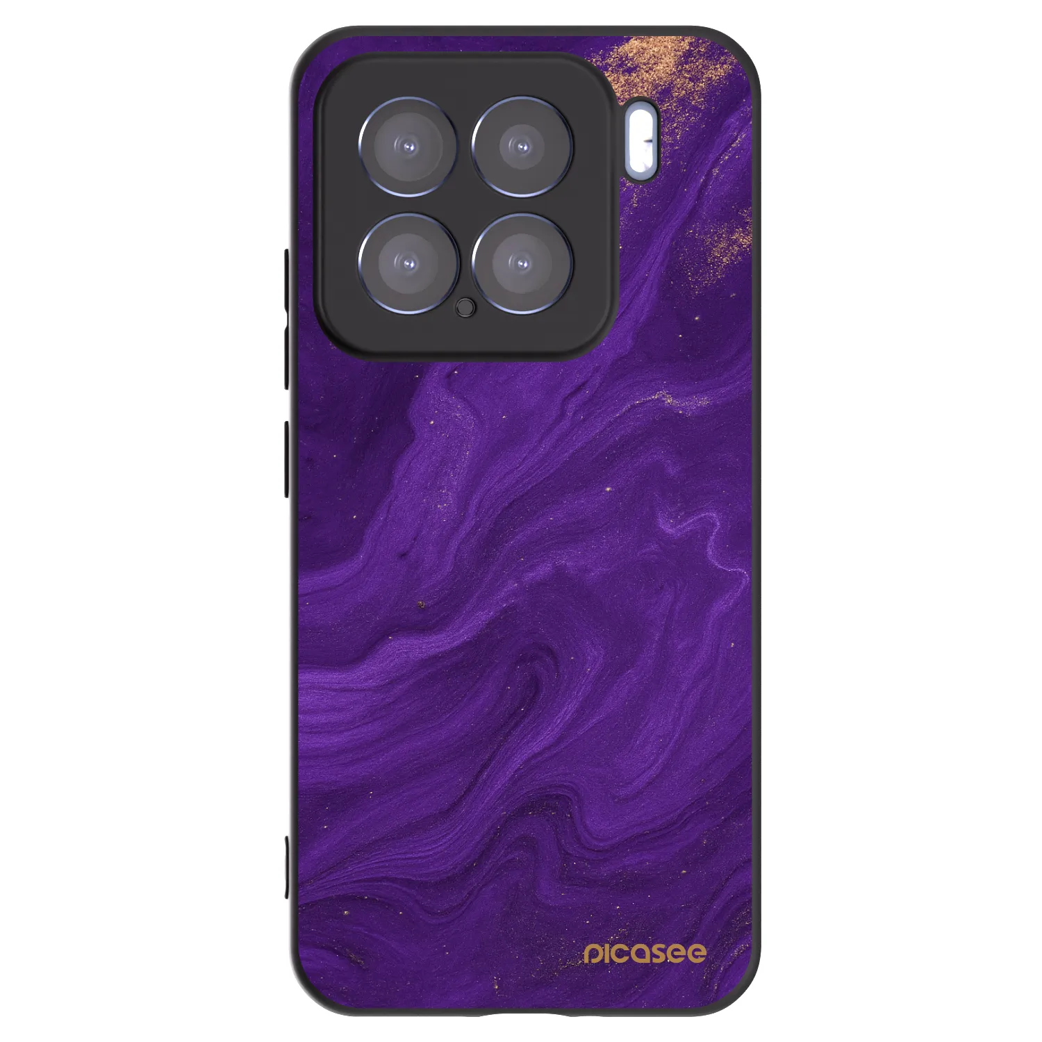 Picasee silikonowe czarne etui na Xiaomi 15 - Purple