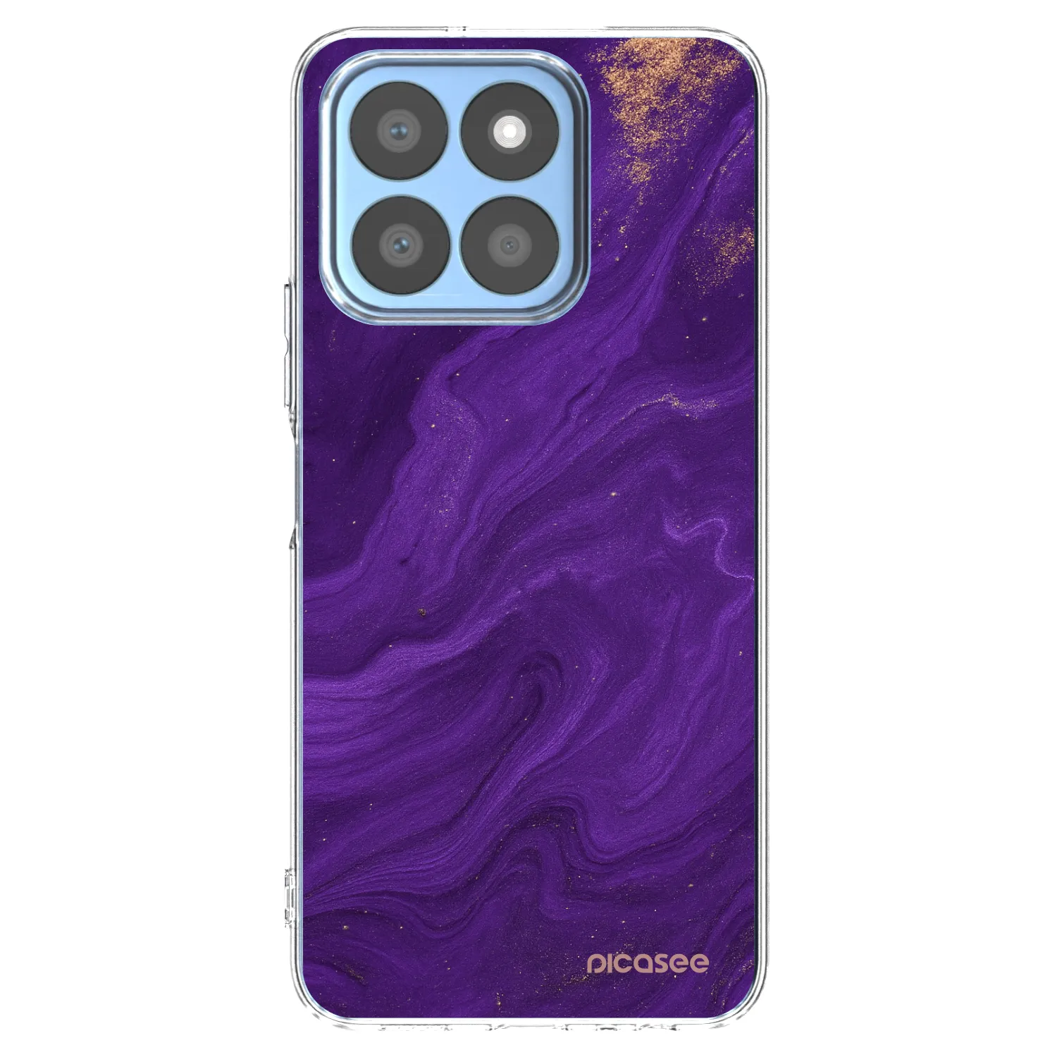 Picasee silikonowe przeźroczyste etui na Honor X8c - Purple