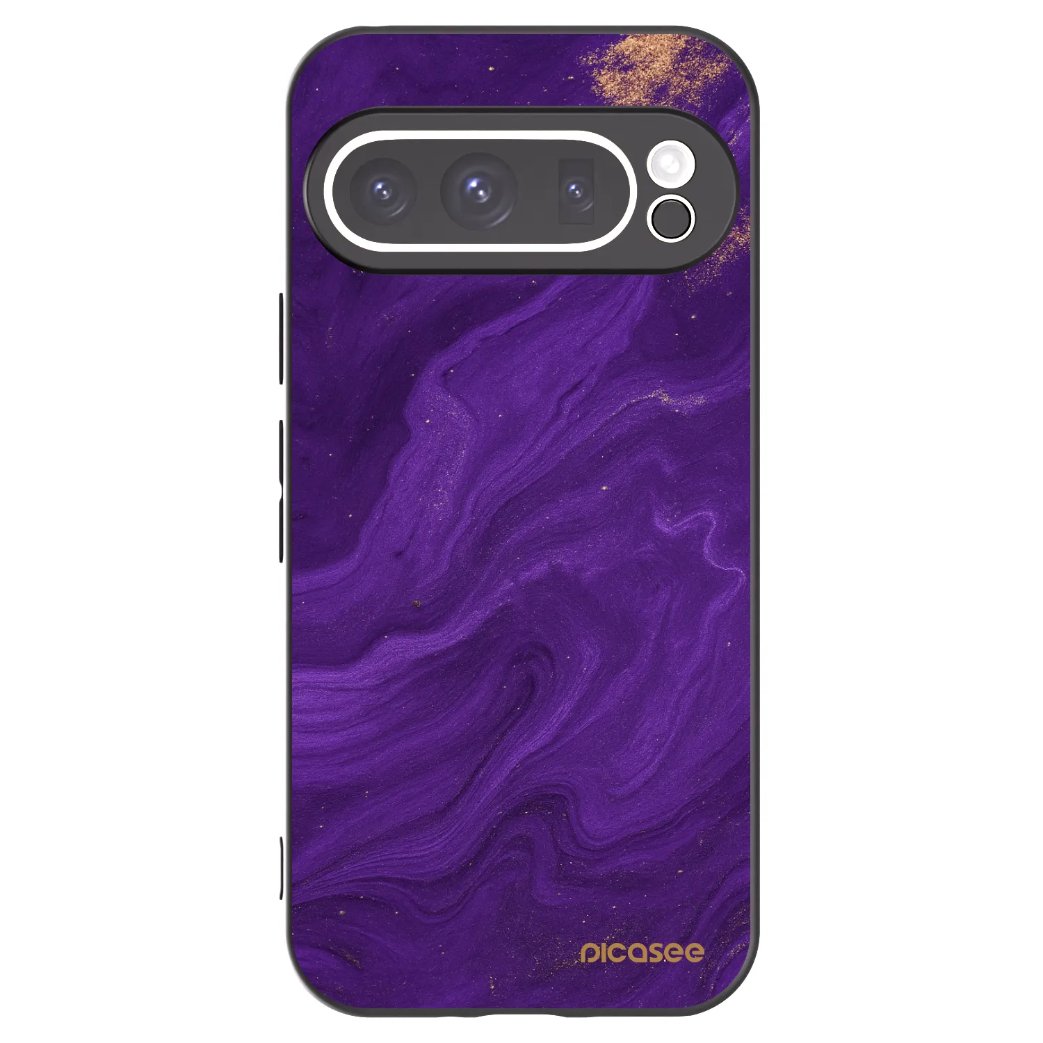 Picasee silikonowe czarne etui na Google Pixel 9 Pro - Purple