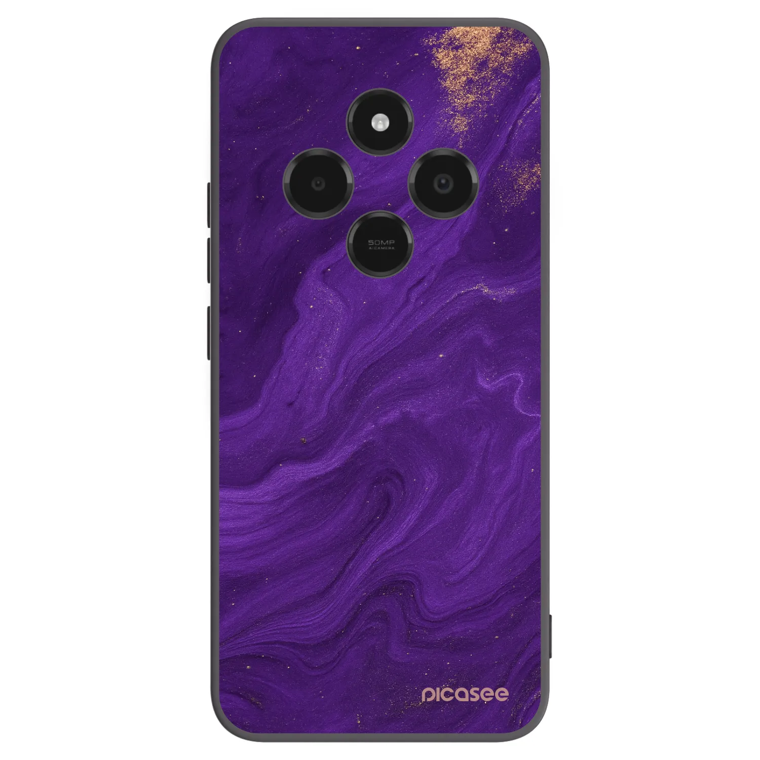 Picasee silikonowe czarne etui na Xiaomi Poco C75 - Purple