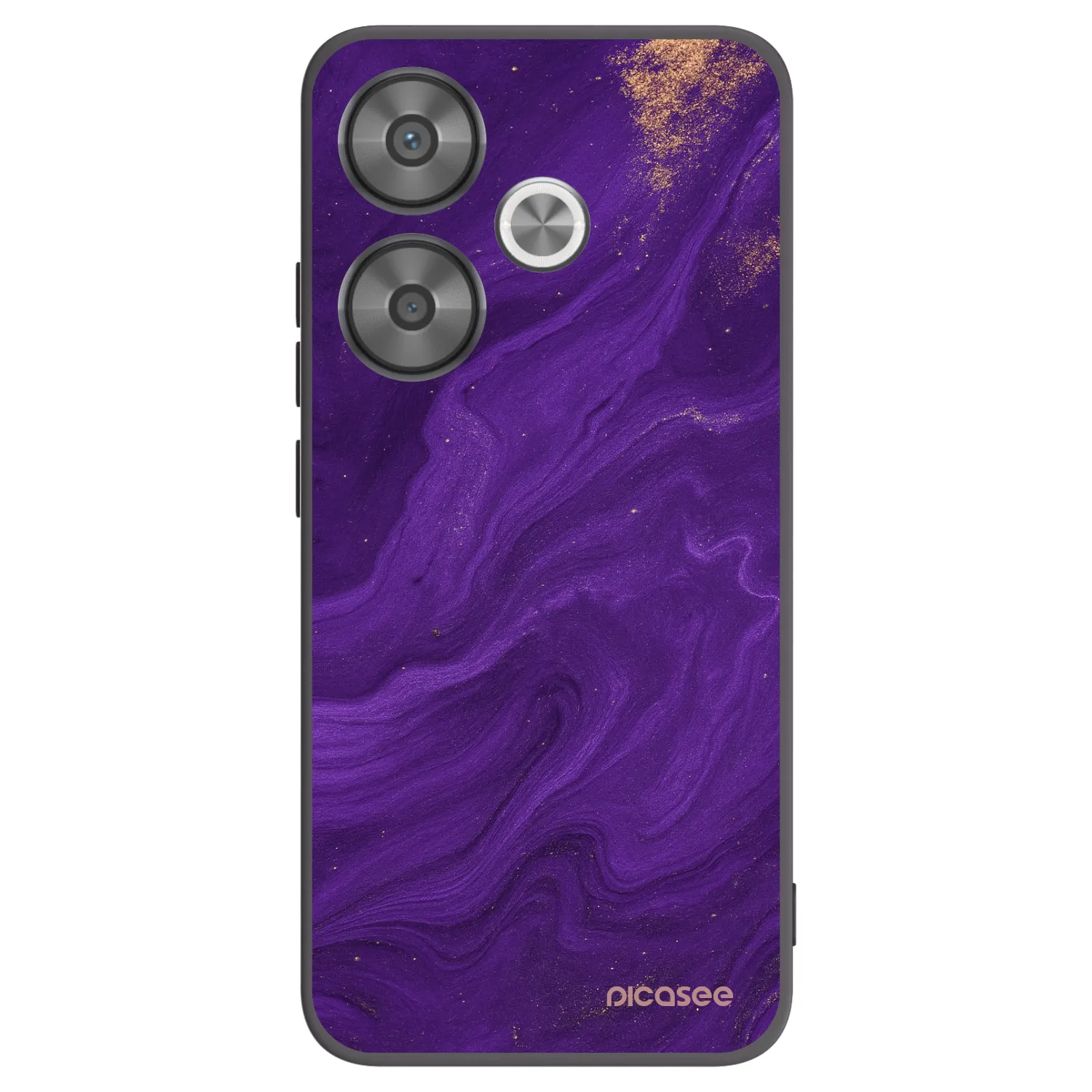 Picasee silikonowe czarne etui na Xiaomi Poco F6 - Purple