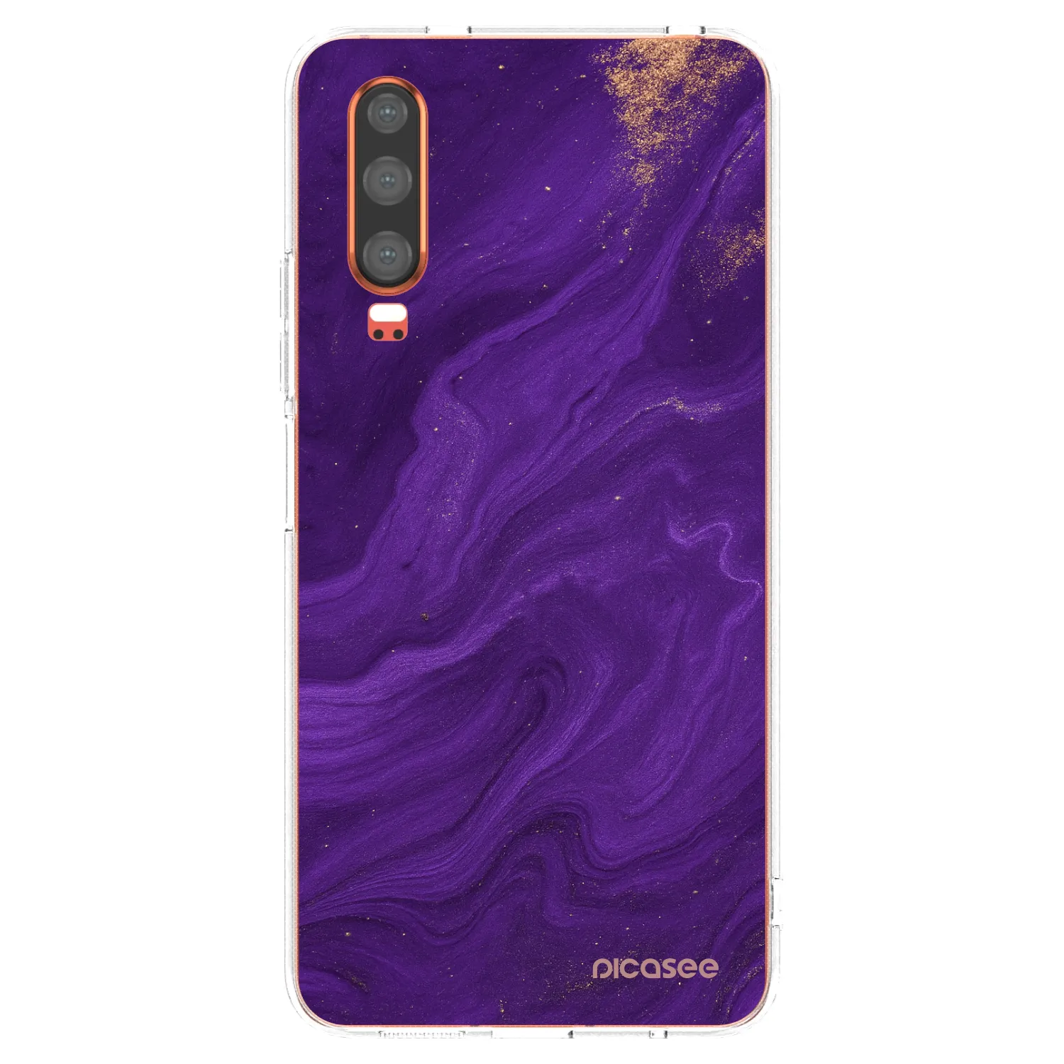 Picasee silikonowe przeźroczyste etui na Huawei P30 - Purple