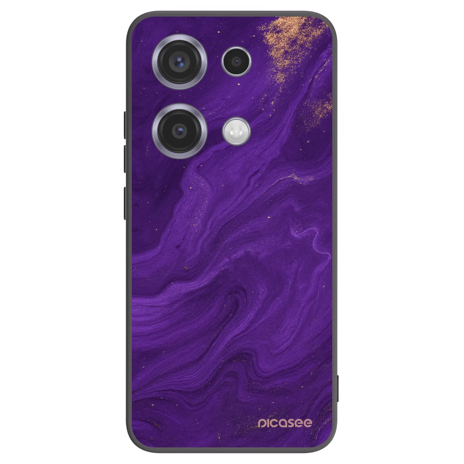Picasee silikonowe czarne etui na Xiaomi Redmi Note 14S - Purple