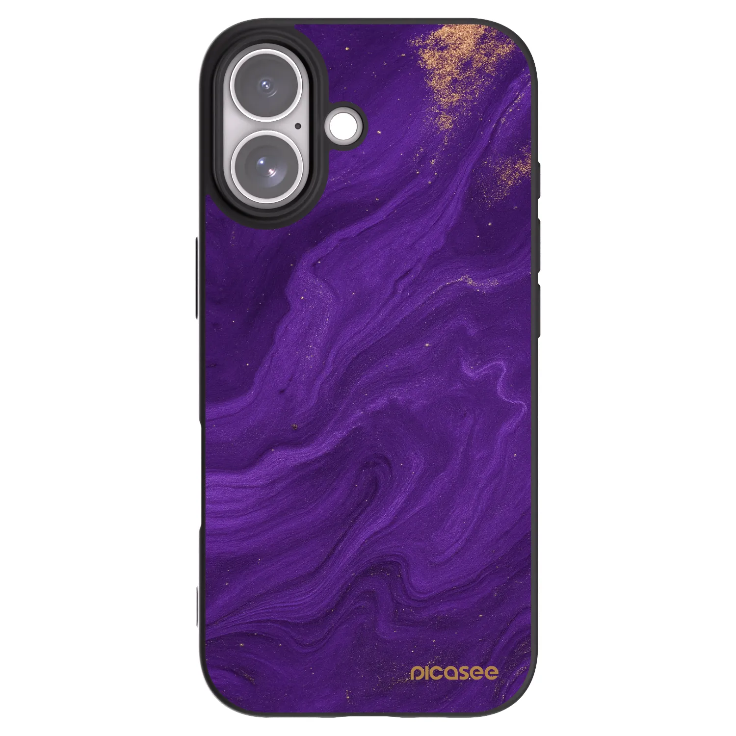 Picasee silikonowe czarne etui na Apple iPhone 17 - Purple