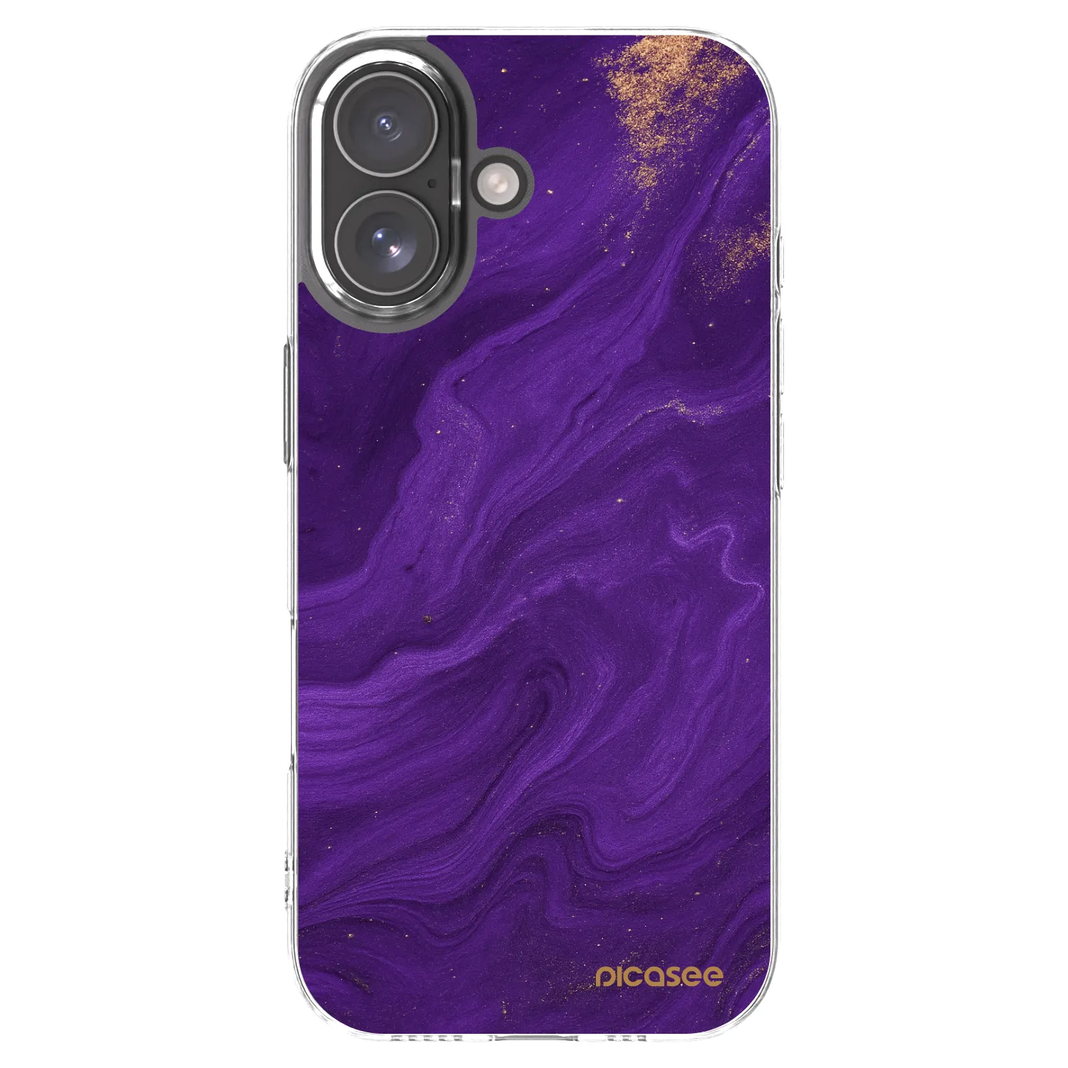 Picasee silikonowe przeźroczyste etui na Apple iPhone 17 - Purple